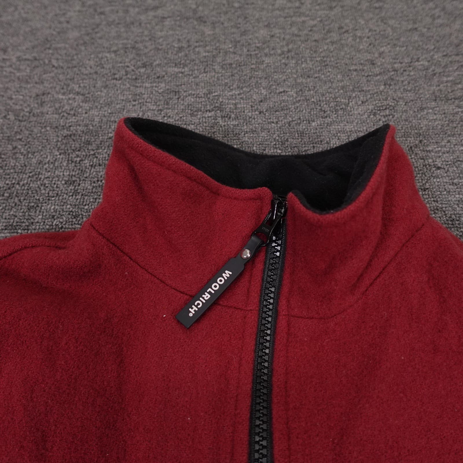 Woolrich Jacket Womens Medium Red Wool Full Zip Lined Outdoor Casual Warm - Thumbnail 3