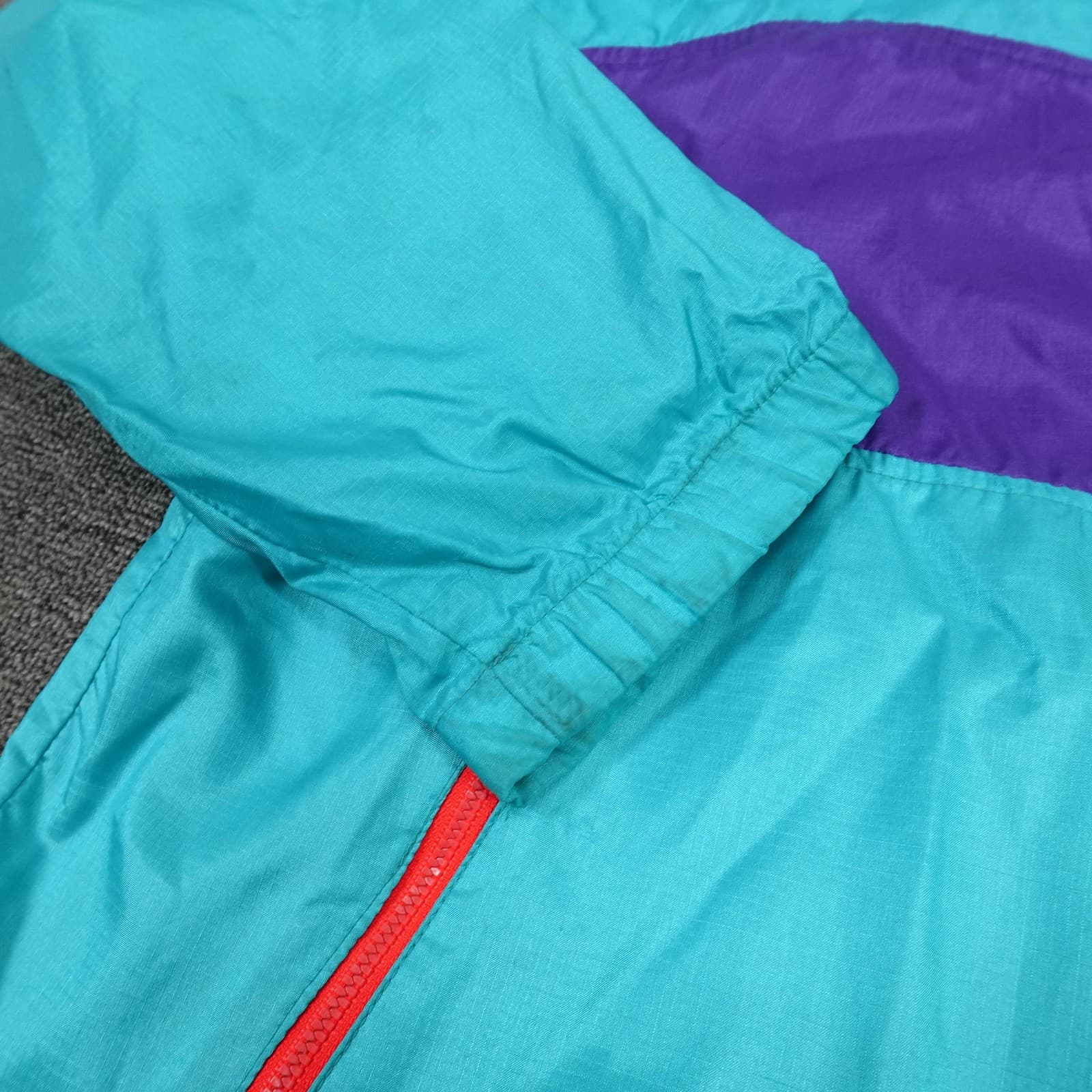 Vintage Woolrich Jacket Mens Teal Purple Sigmet Gear Windbreaker Colorblock 90s - Thumbnail 5