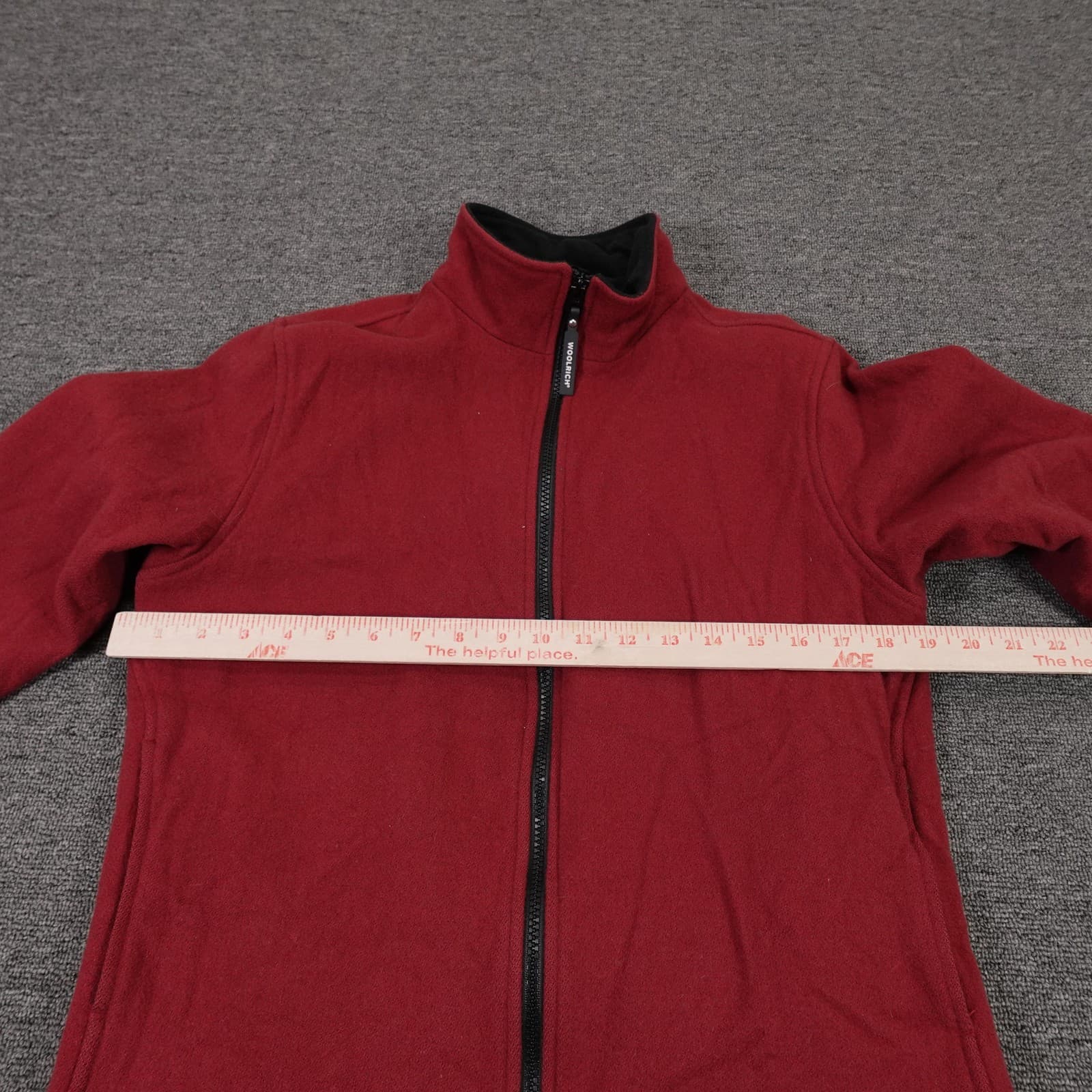 Woolrich Jacket Womens Medium Red Wool Full Zip Lined Outdoor Casual Warm - Thumbnail 5