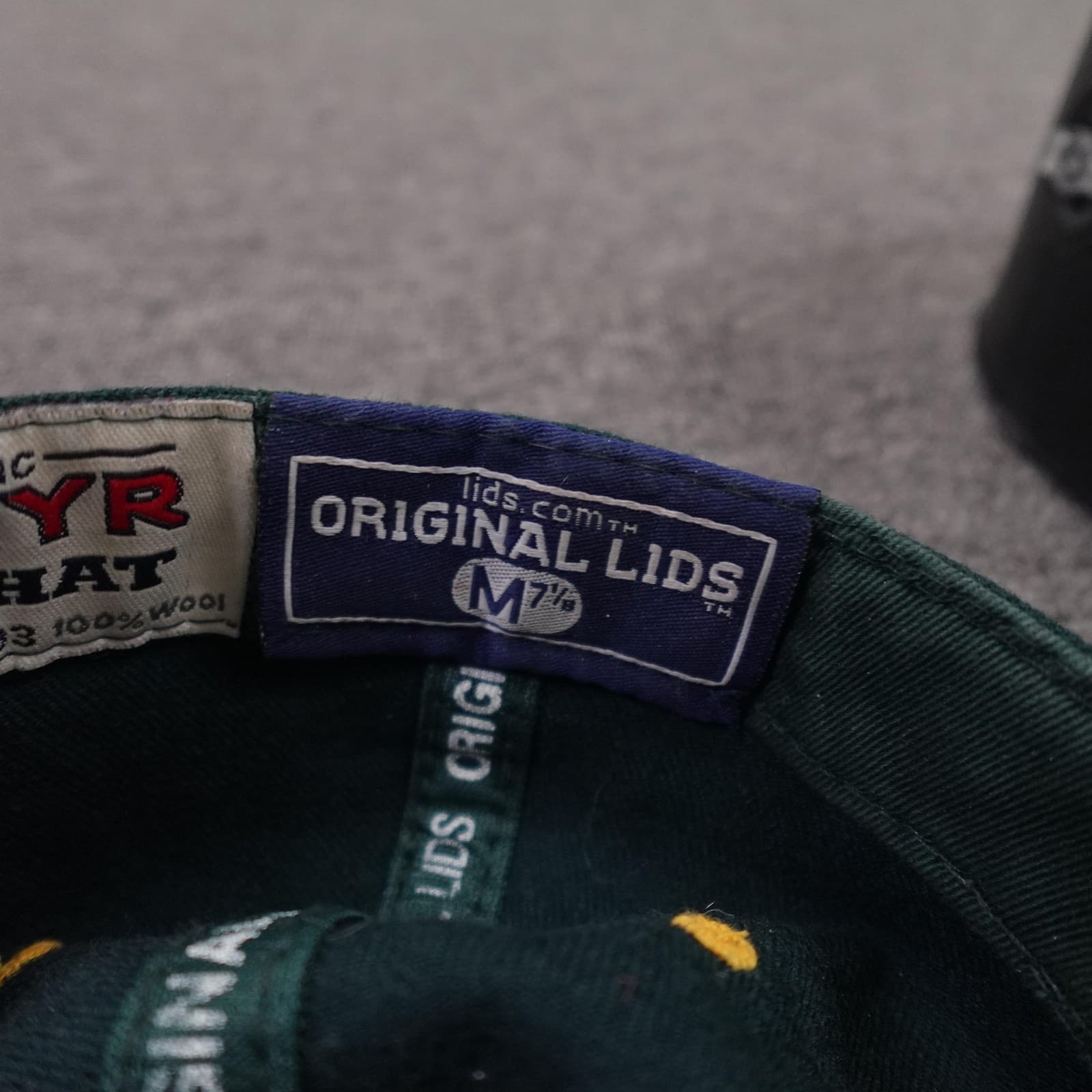 Vermont Catamounts Hat Cap Mens 7 1/4 Green NCAA College Zephyr Wool Fitted - Thumbnail 8