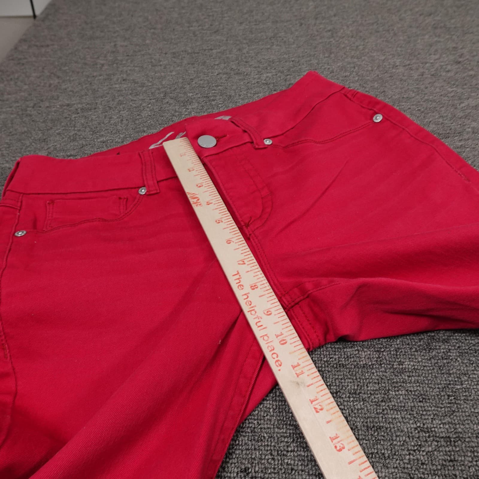 Seven7 Jeans Womens 8 Red Tummyless Skinny Mid Rise Stretch Shaping Denim Pants - Thumbnail 9