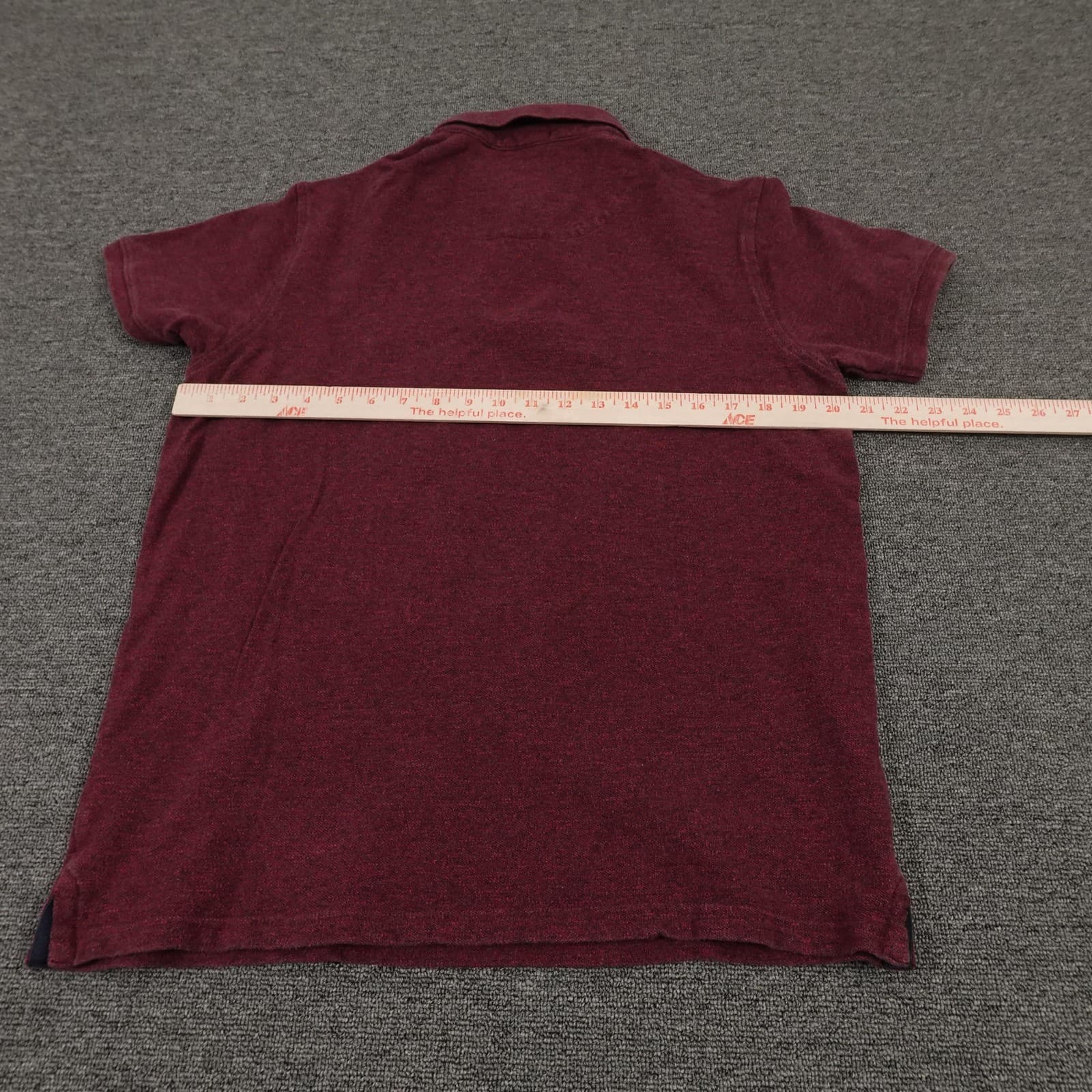 Jack Wills Polo Shirt Mens Large Burgundy Short Sleeve Preppy Cotton - Thumbnail 3
