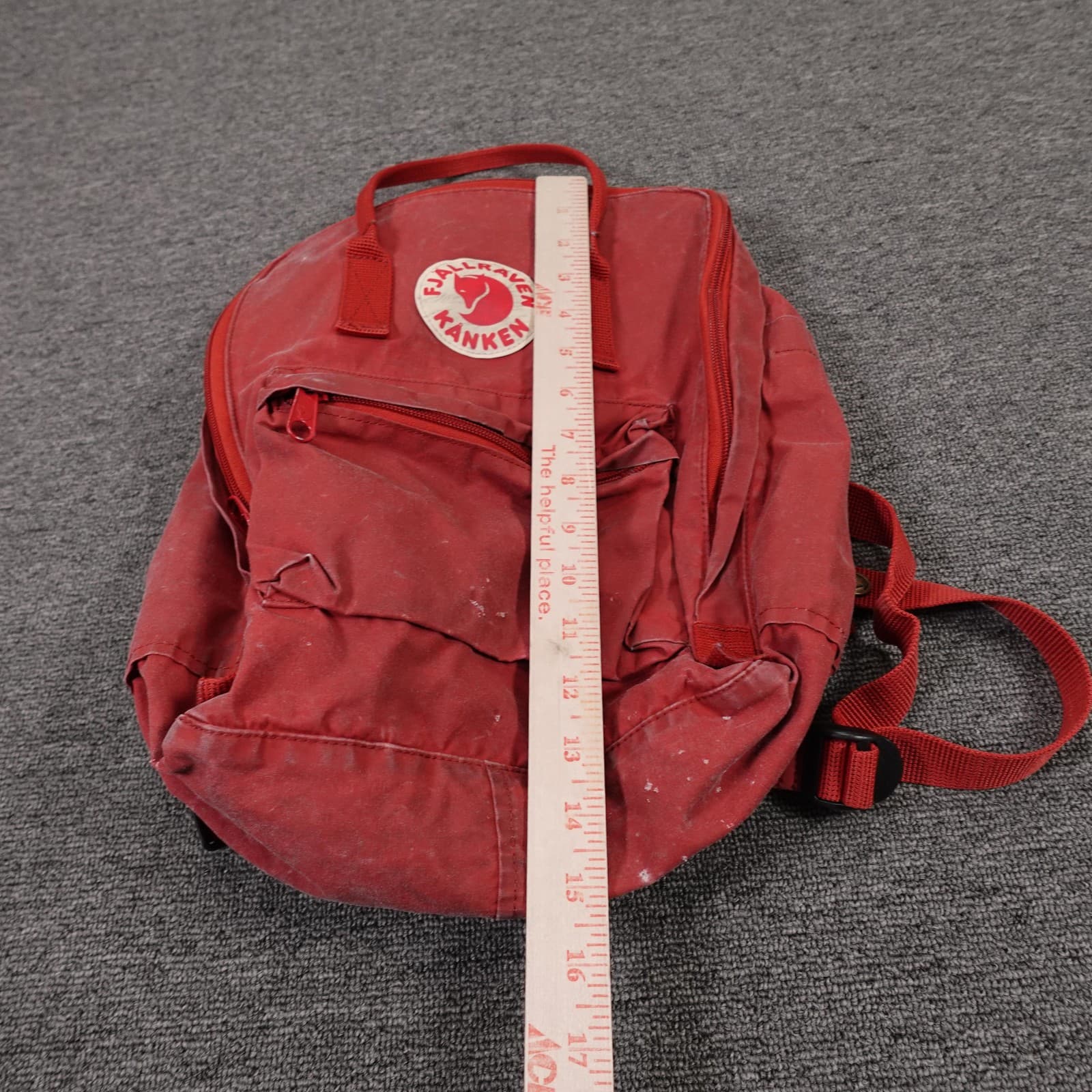 Fjallraven Kanken Backpack Red 15" Vinyl Womens Travel School Daypack Bag - Thumbnail 11