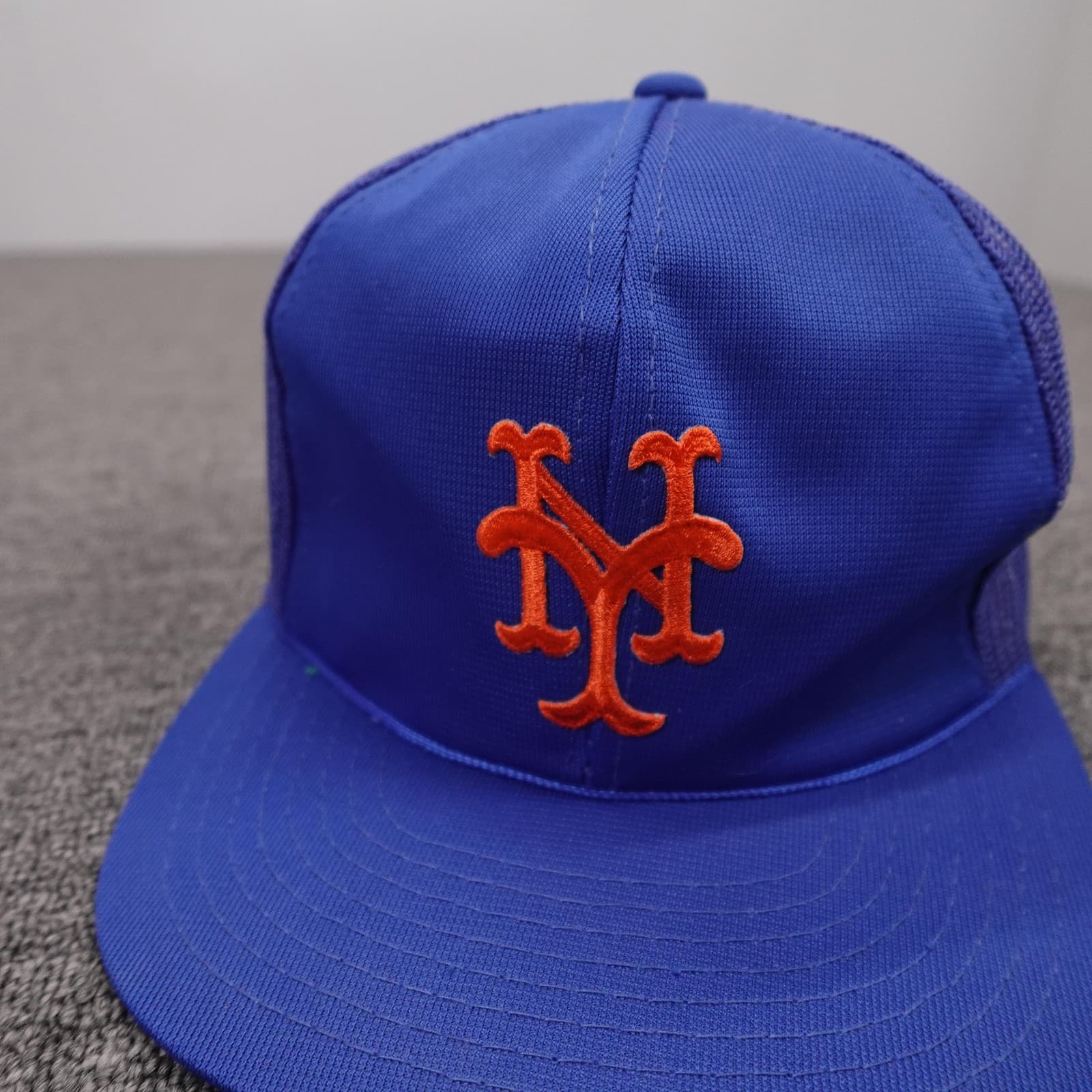 Vintage New York Mets Hat Cap Snap Back One Size MLB Trucker Sports Specialties - Thumbnail 2