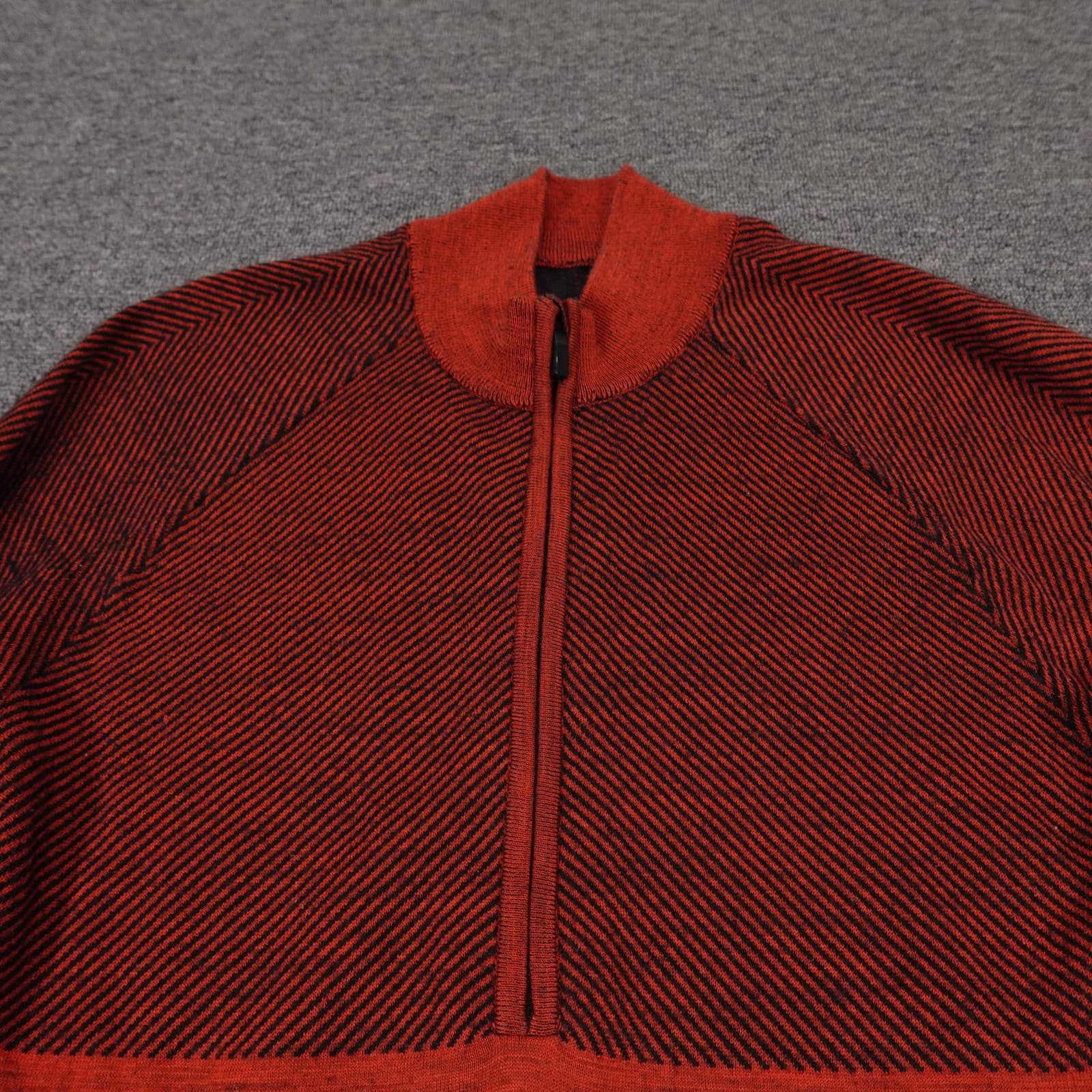 Adidas Sweater Small Red Climaheat 1/4 Zip Wool Blend Running Thermal Hiking - Thumbnail 3