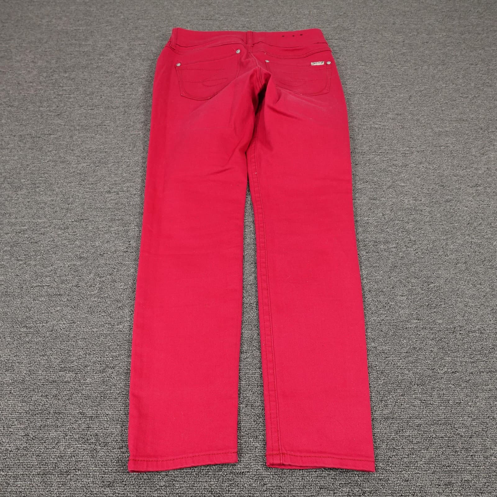Seven7 Jeans Womens 8 Red Tummyless Skinny Mid Rise Stretch Shaping Denim Pants - Thumbnail 3