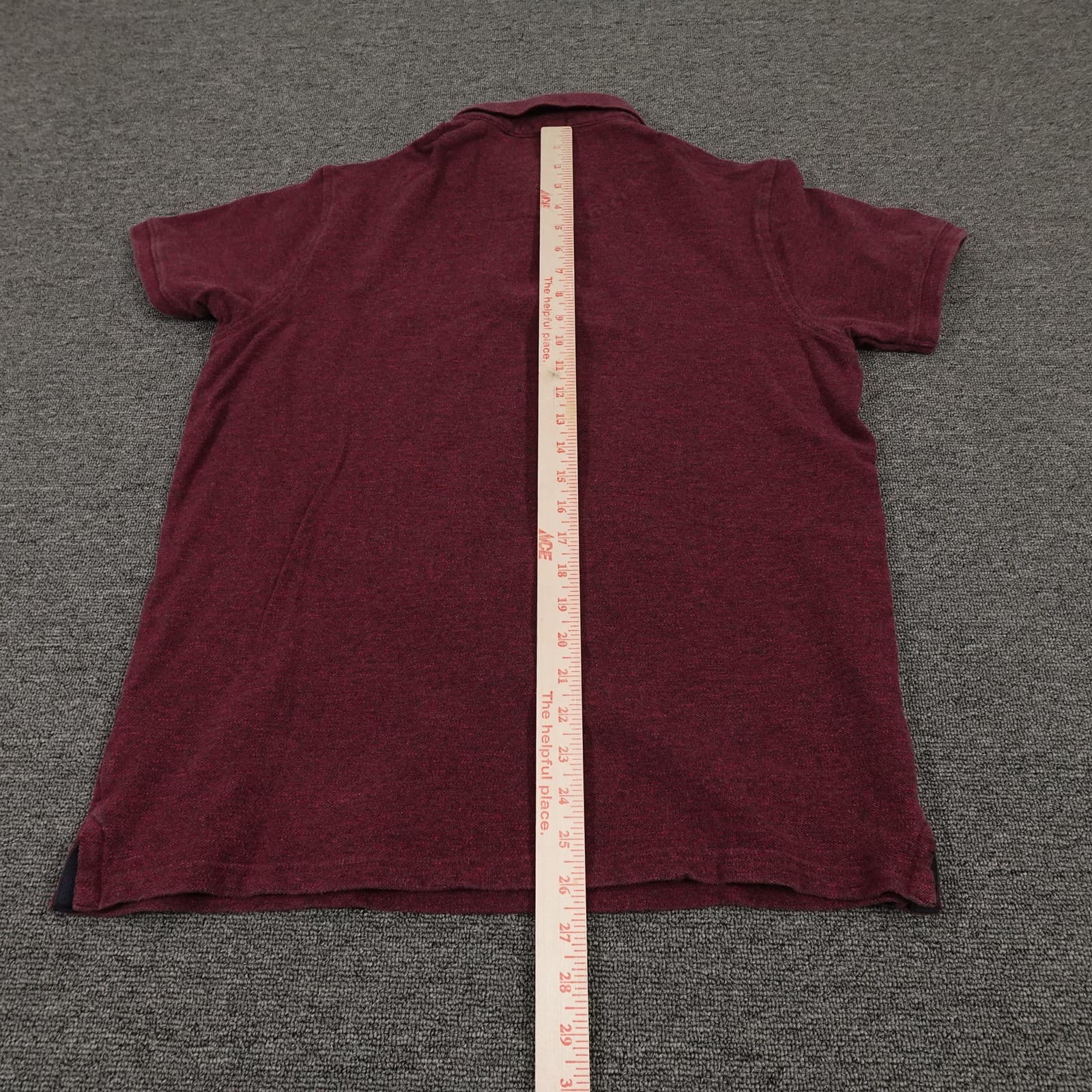 Jack Wills Polo Shirt Mens Large Burgundy Short Sleeve Preppy Cotton - Thumbnail 5