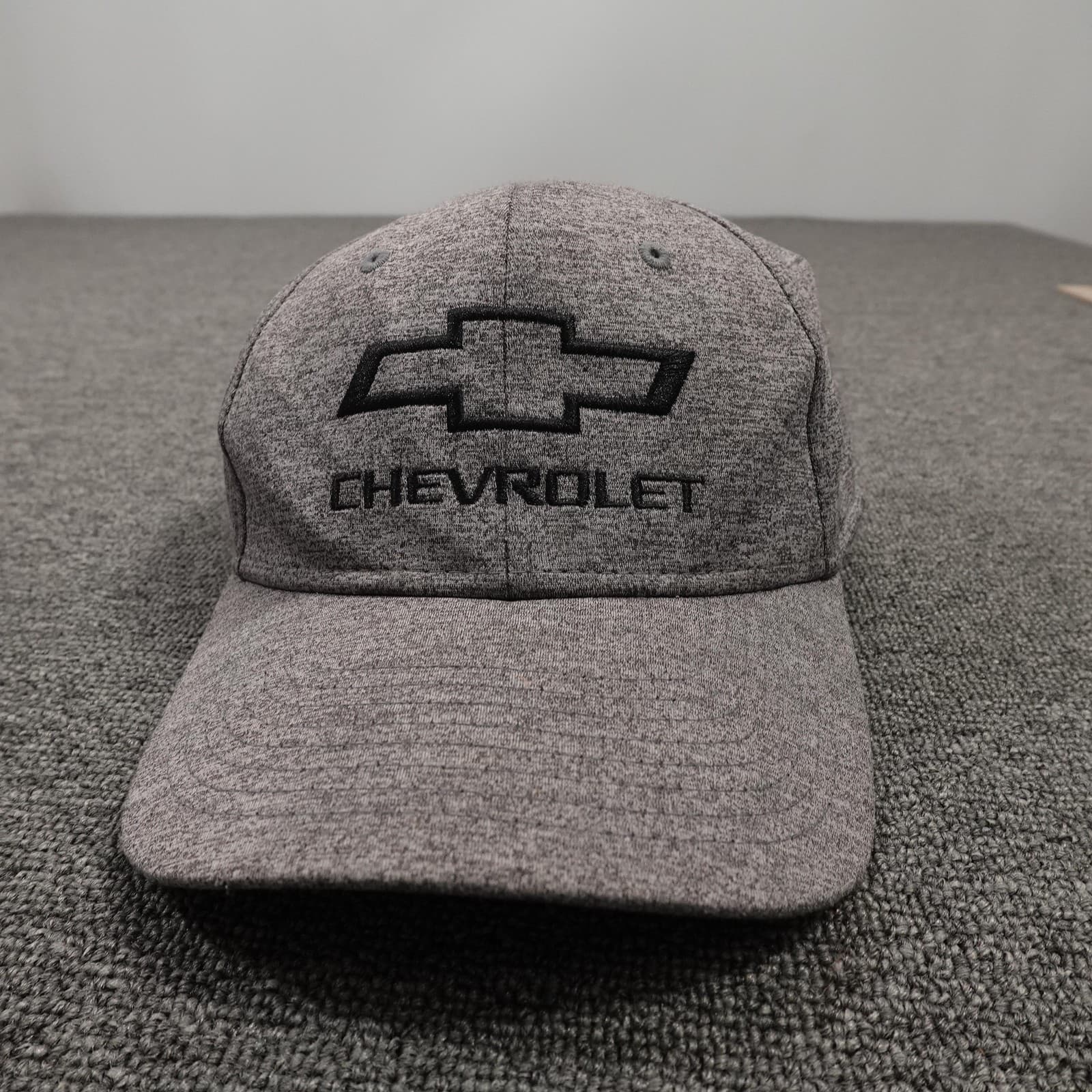 Chevrolet Hat Cap Snap Back Mens Gray Embroidered Bowtie H3 Headwear Baseball