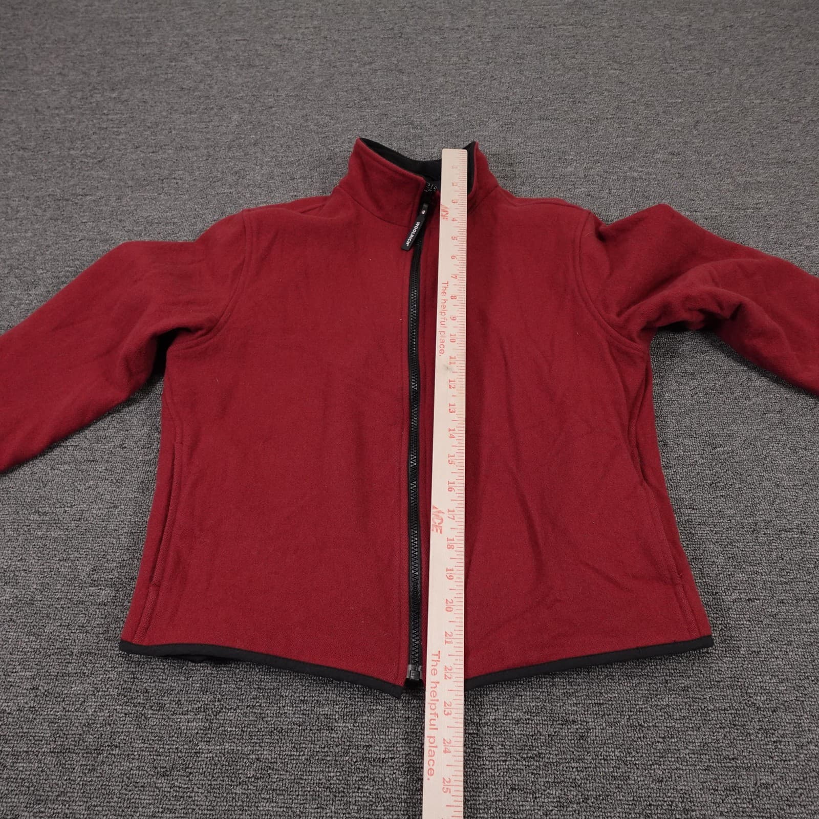 Woolrich Jacket Womens Medium Red Wool Full Zip Lined Outdoor Casual Warm - Thumbnail 6