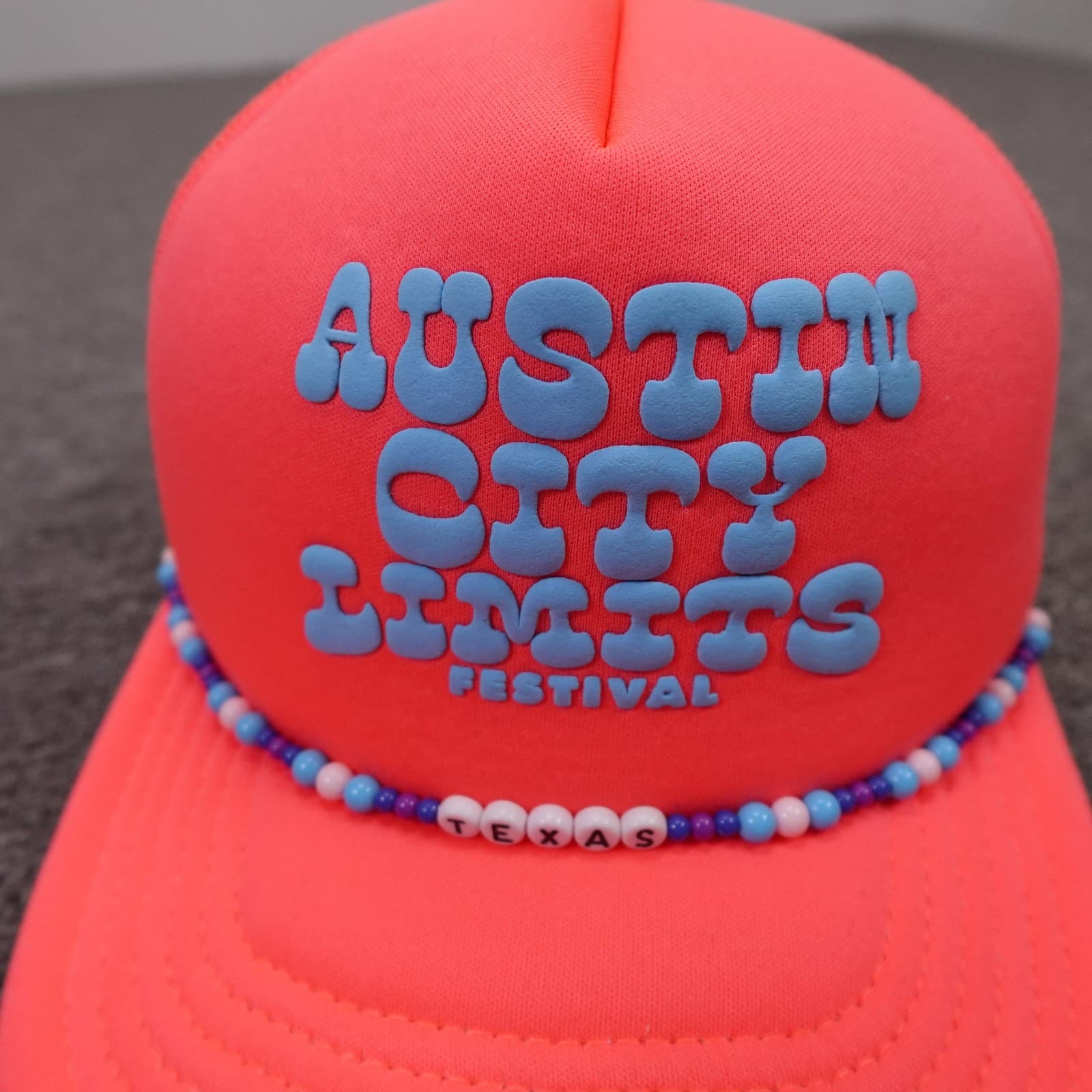 Austin City Limits Hat Cap Snap Back Mens One Size Orange Festival Trucker Texas - Thumbnail 2