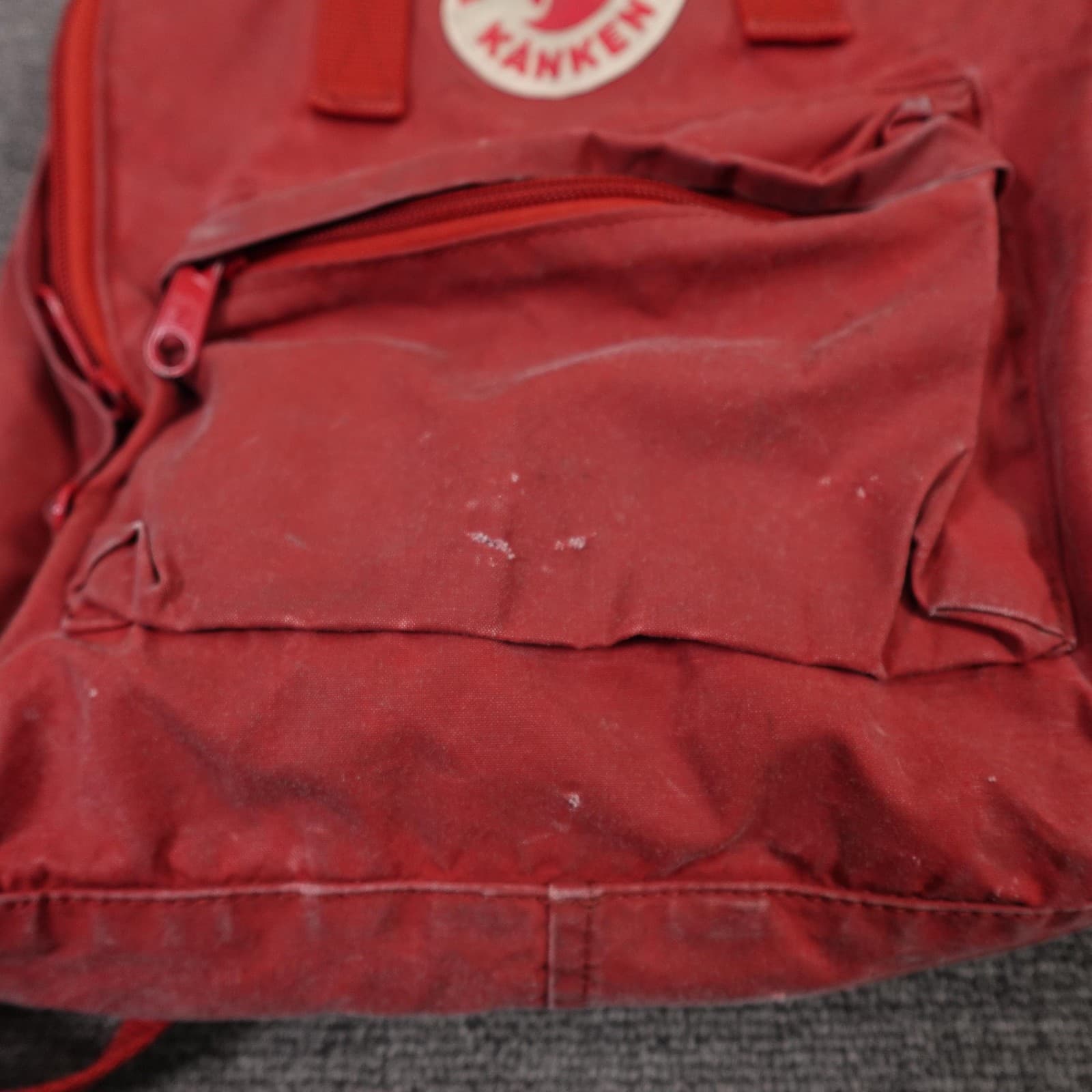 Fjallraven Kanken Backpack Red 15" Vinyl Womens Travel School Daypack Bag - Thumbnail 3