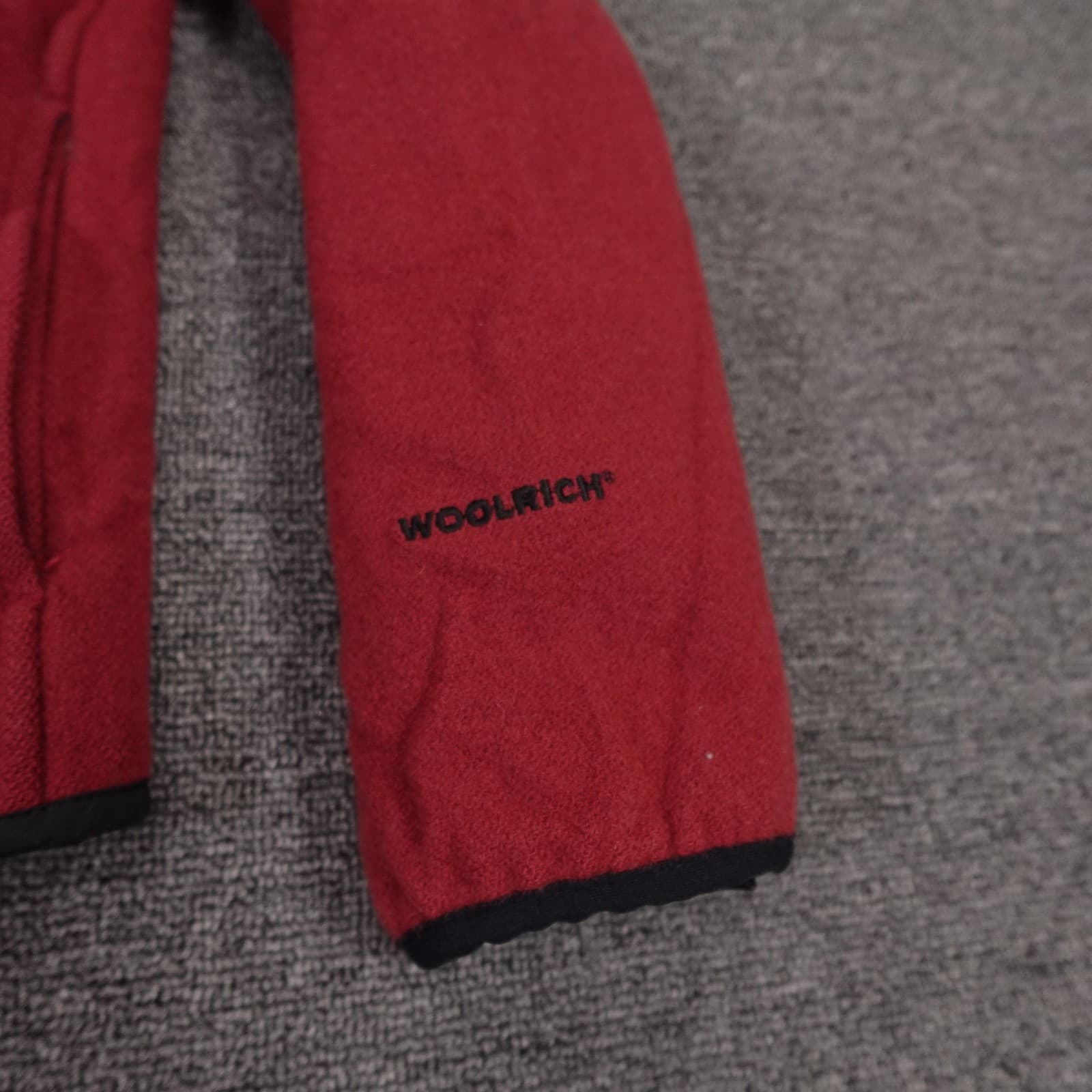 Woolrich Jacket Womens Medium Red Wool Full Zip Lined Outdoor Casual Warm - Thumbnail 2