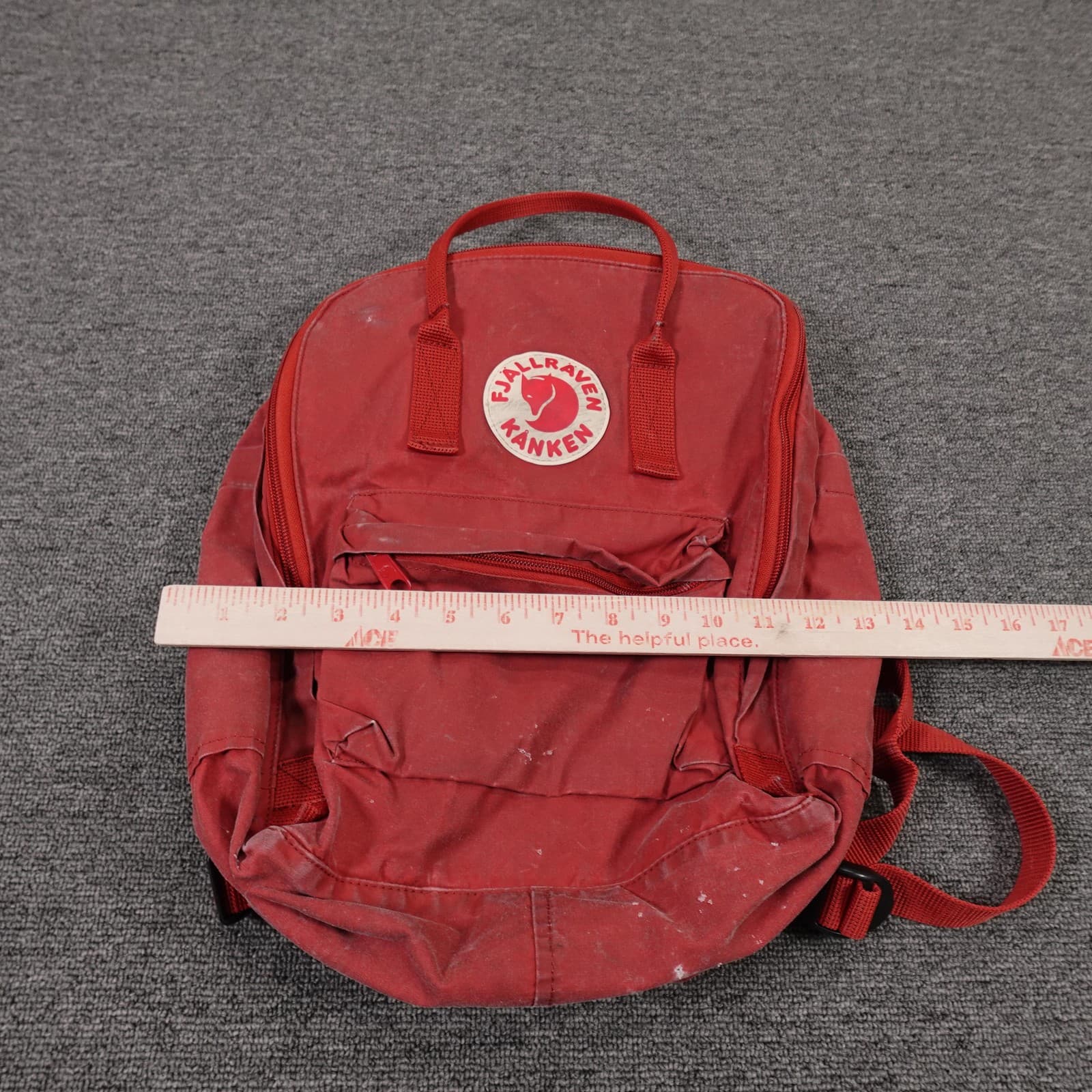 Fjallraven Kanken Backpack Red 15" Vinyl Womens Travel School Daypack Bag - Thumbnail 12