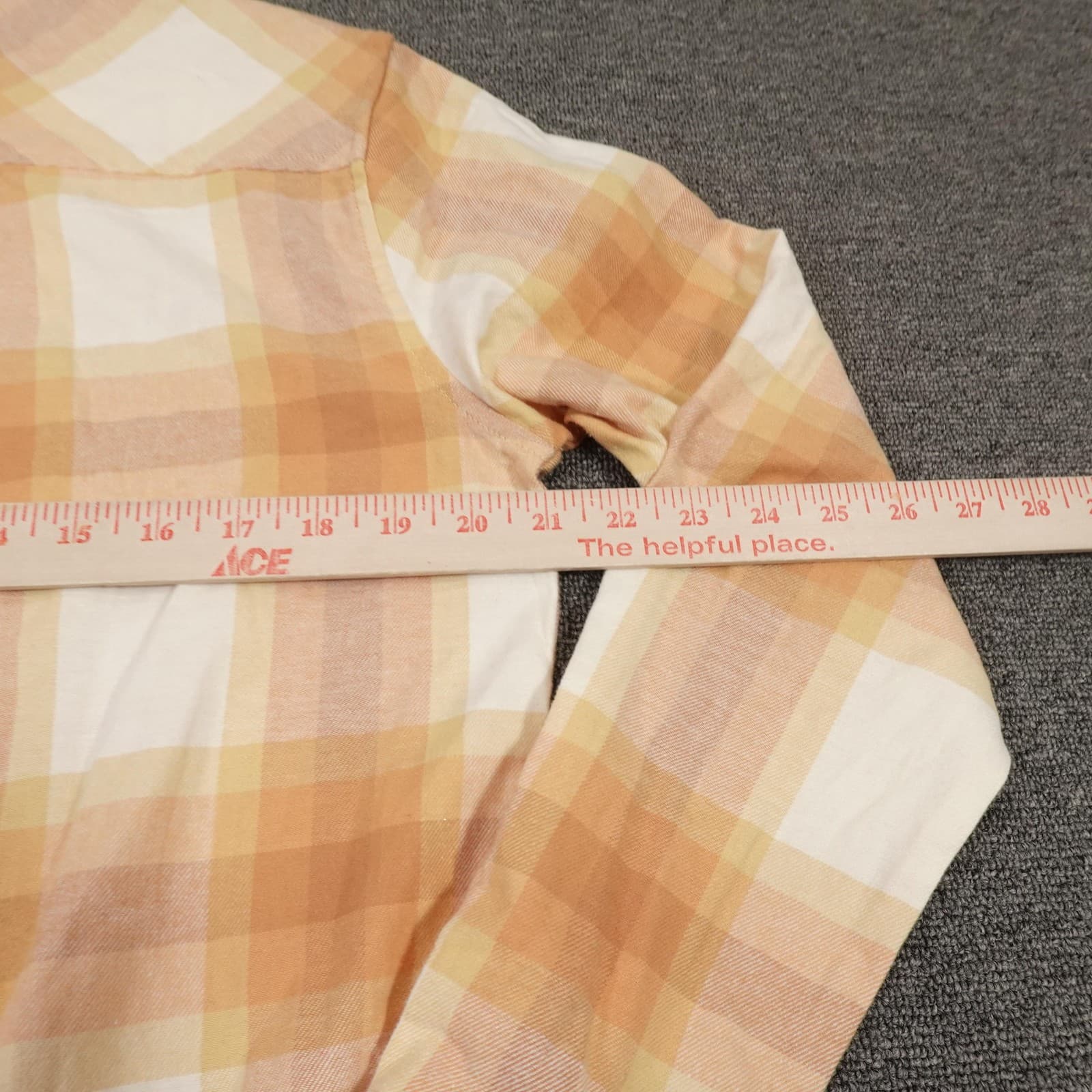 Weatherproof Plaid Shirt Mens Small Orange Button Down Casual Outdoor Hiking - Thumbnail 4