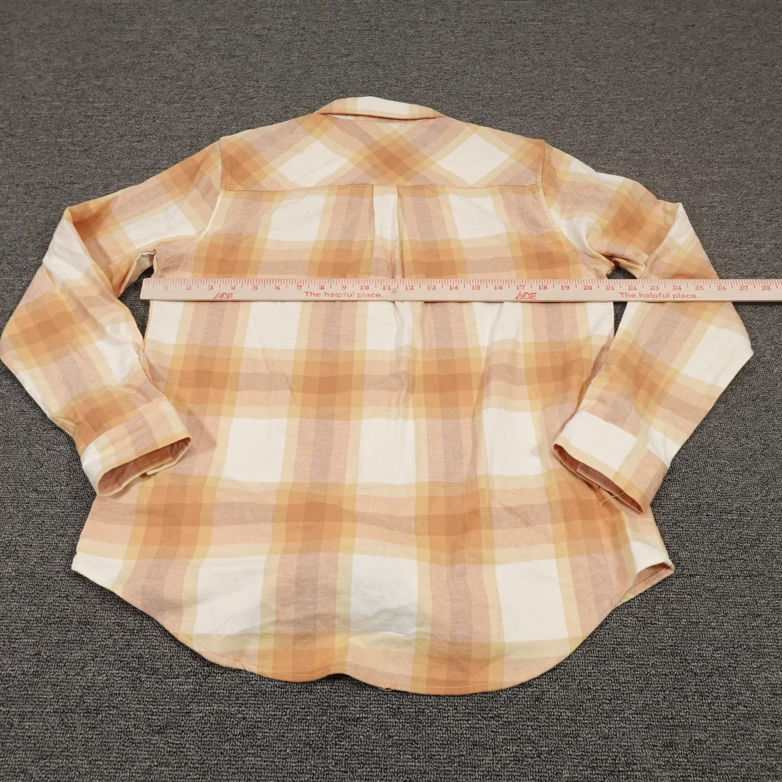 Weatherproof Plaid Shirt Mens Small Orange Button Down Casual Outdoor Hiking - Thumbnail 3