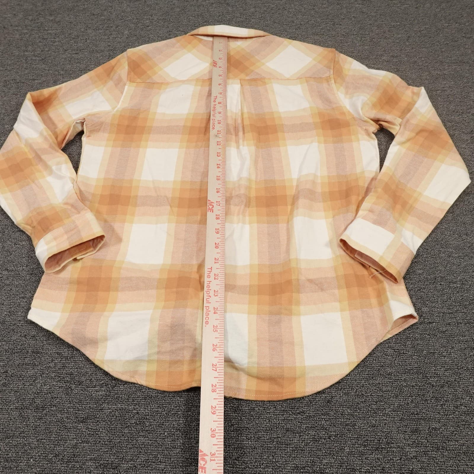 Weatherproof Plaid Shirt Mens Small Orange Button Down Casual Outdoor Hiking - Thumbnail 5