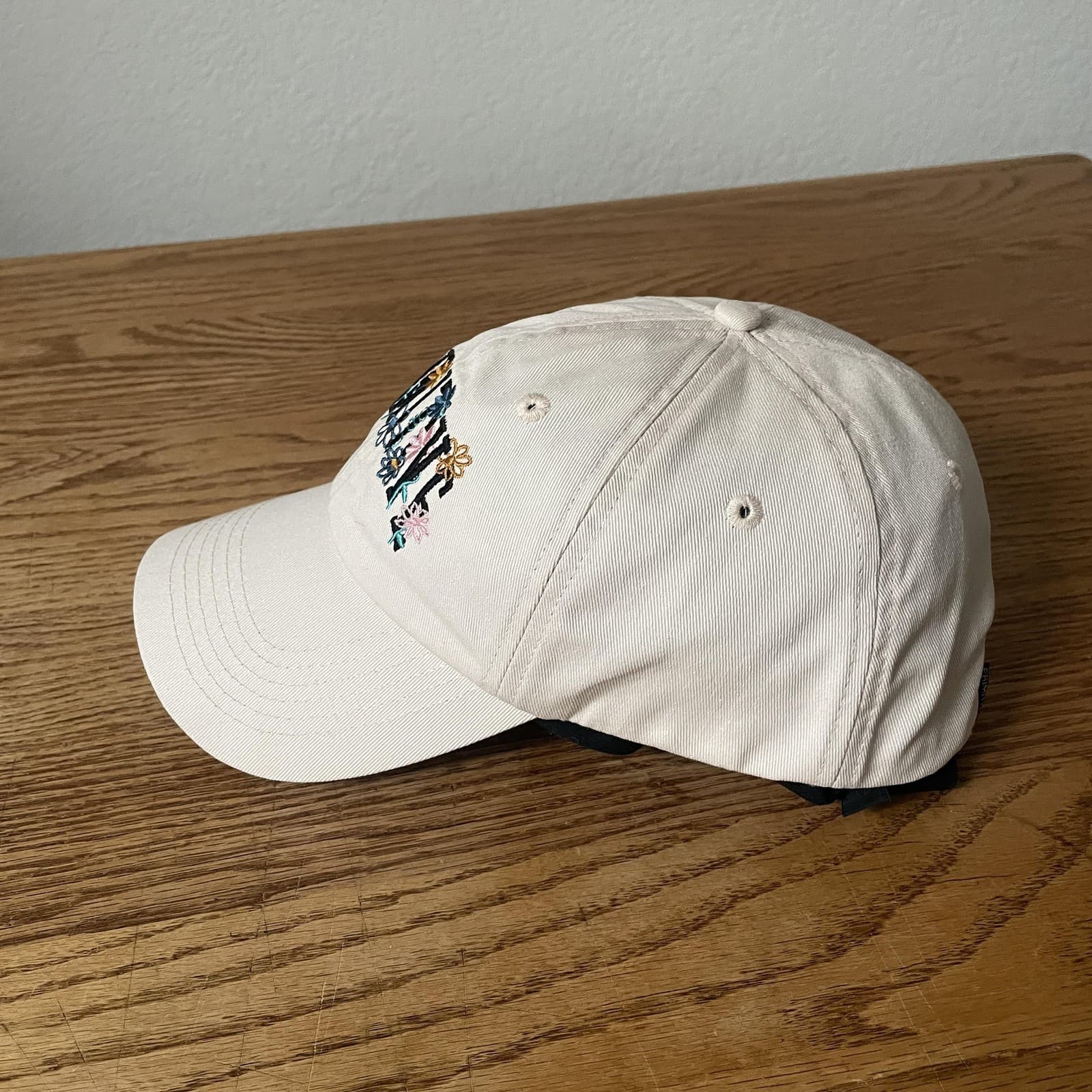 Primitive Skateboarding Hat Cap Strap Back Skater Cream Embroidered Floral - Thumbnail 3