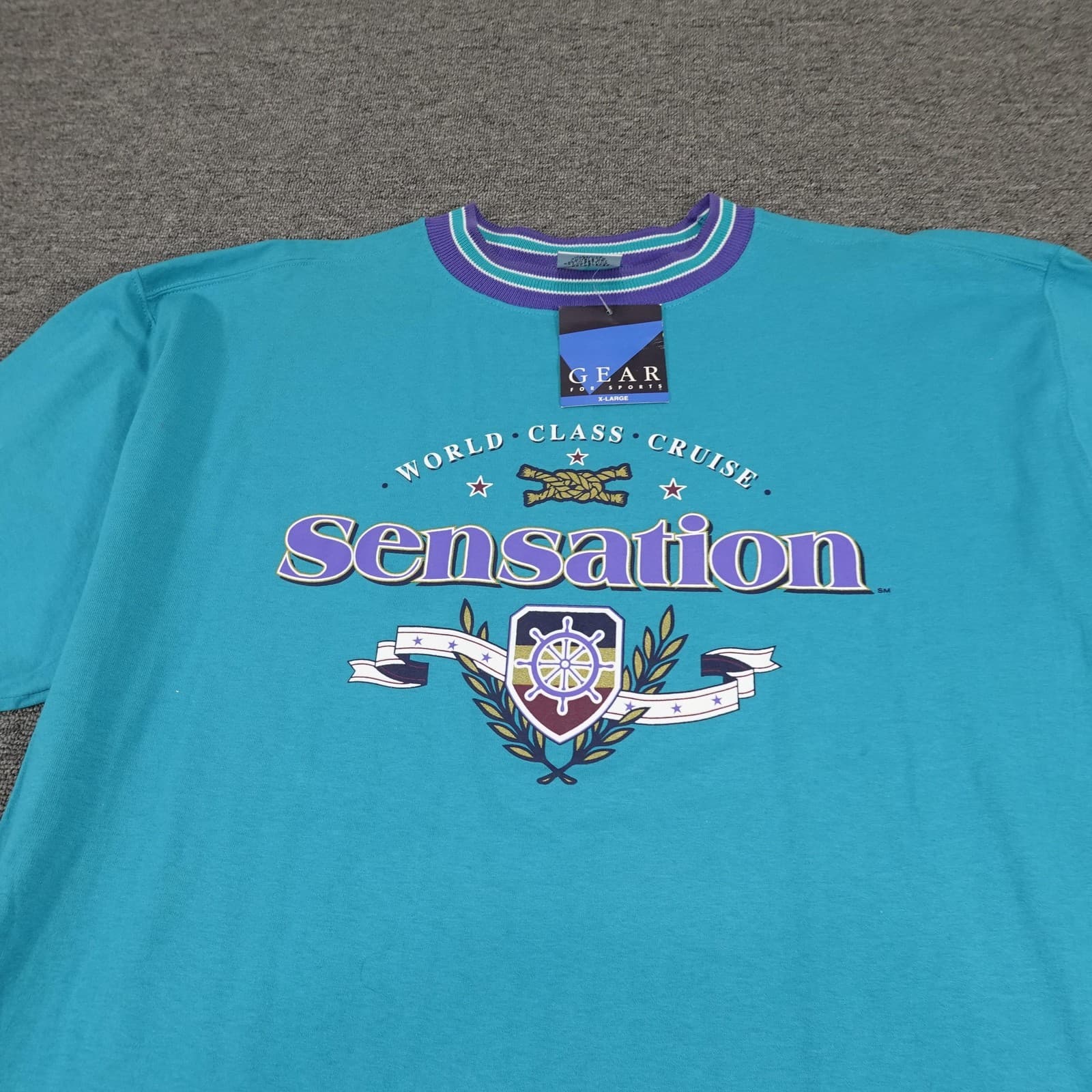 Vintage Sensation Cruise Shirt XL Graphic Tee Single Stitch Streetwear USA 90s - Thumbnail 2
