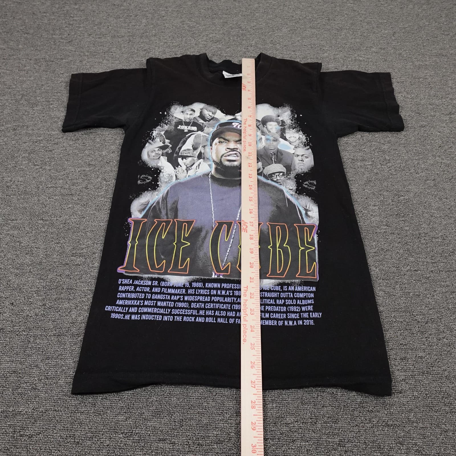 Ice Cube Graphic Tee Mens Small Black Hip Hop Rap Shirt Short Sleeve Streetwear - Thumbnail 6