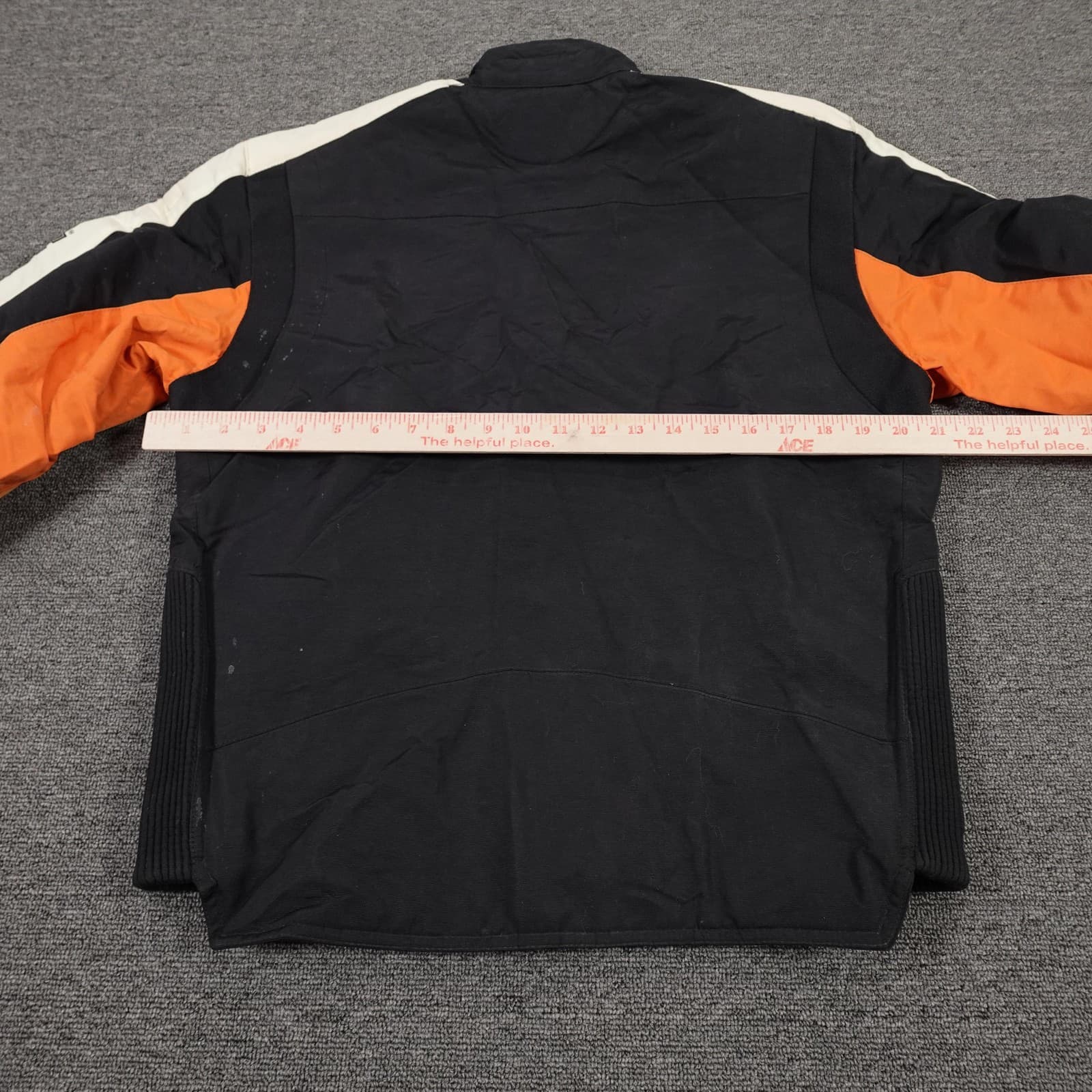 Vintage Harley Davidson Jacket Mens Medium Black Orange Riding Motorcycle Y2k - Thumbnail 10