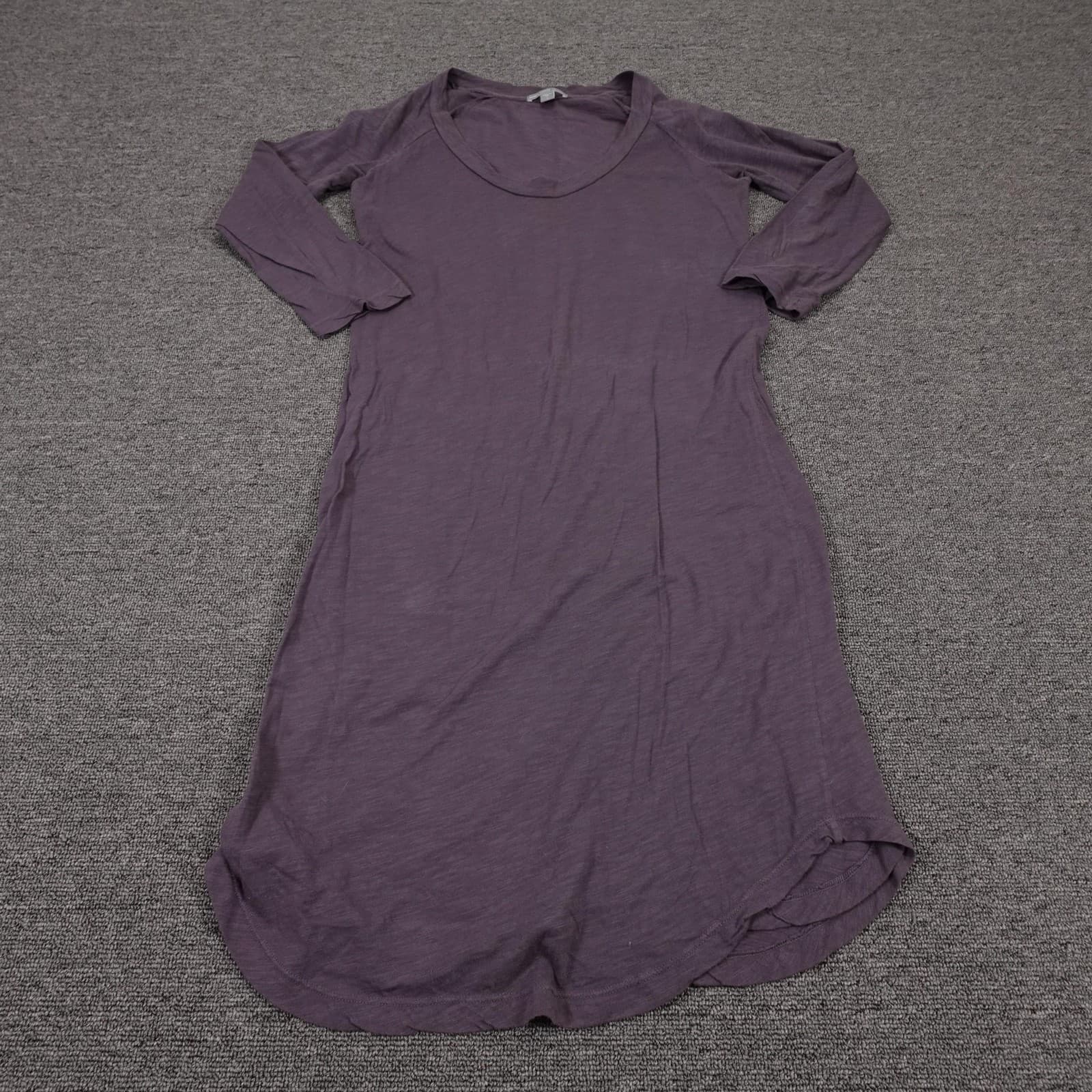 James Perse Dress Size 1 Gray Short Sleeve Scoop Neck Preppy Jersey Outdoor