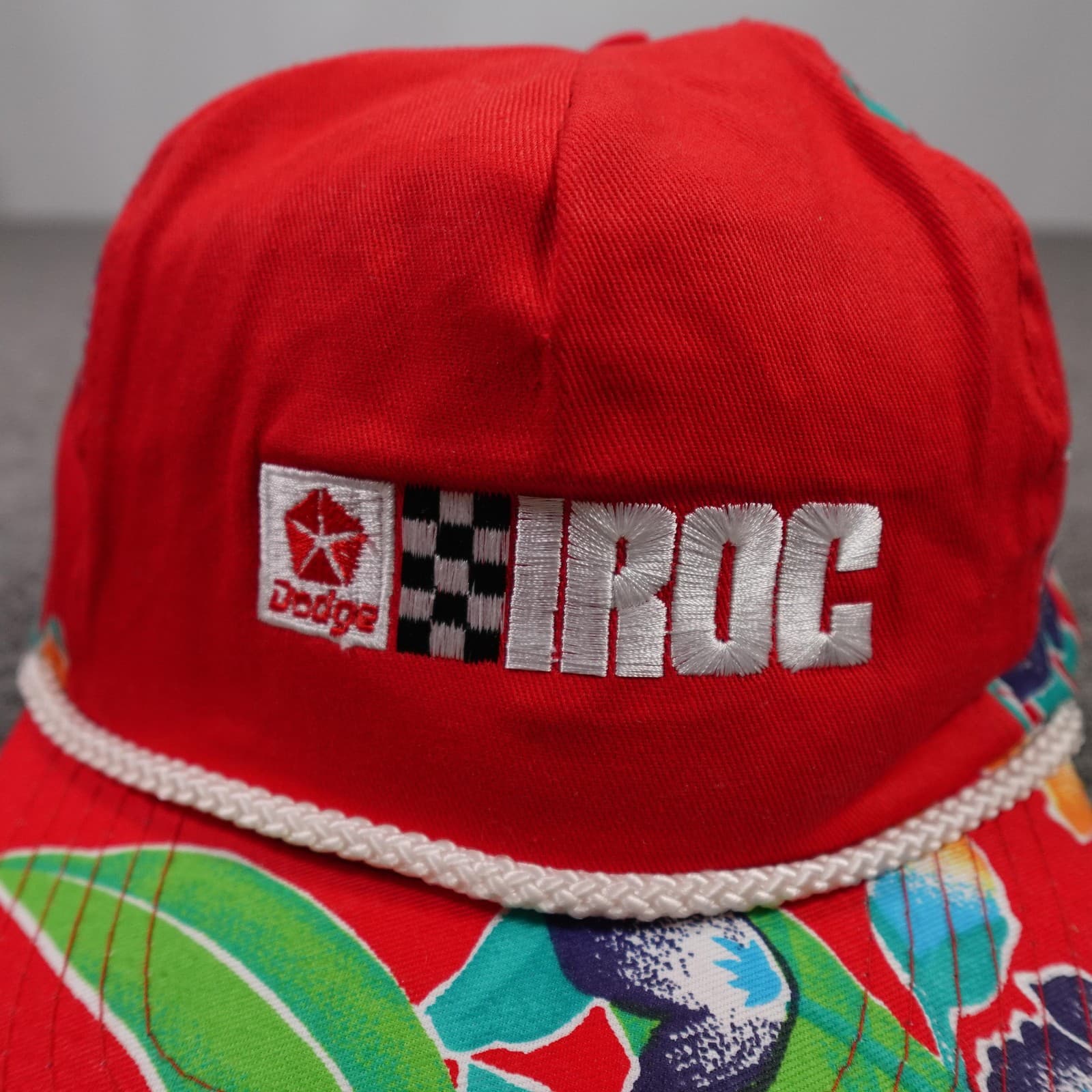 Vintage Dodge Hat Cap Snap Back Motorsport Racing 80s Floral Island Retro - Thumbnail 2