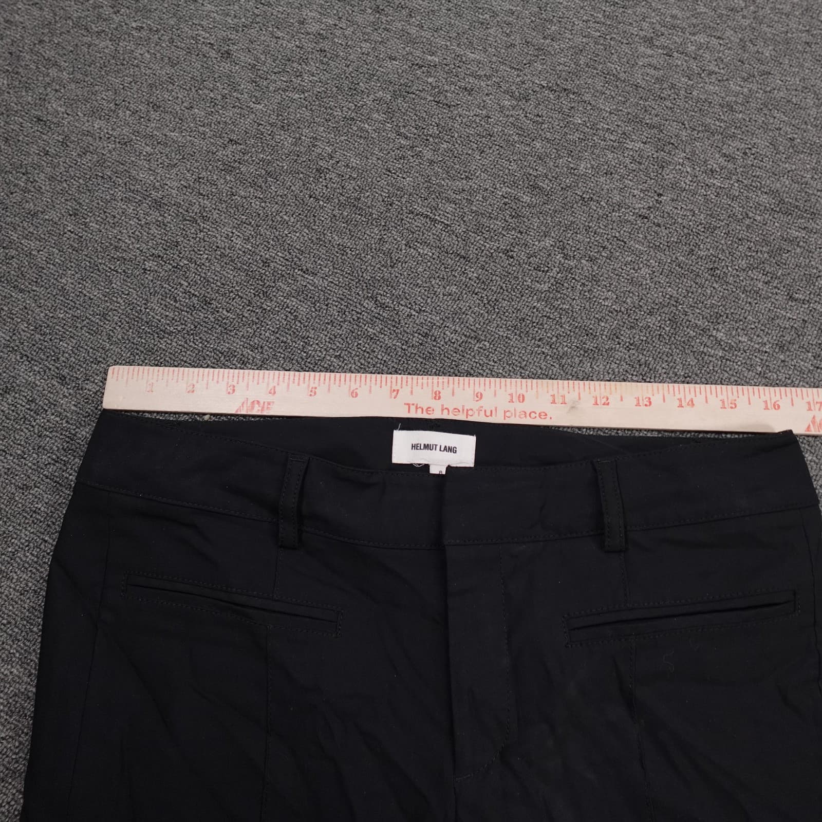 Helmut Lang Pants 8 Black Dress Pants Wool Blend Office Stretch Formal Preppy - Thumbnail 5