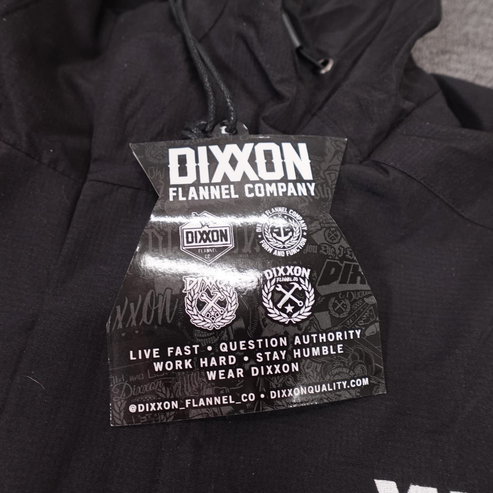 Dixxon Jacket Medium Black Water Resist Windbreaker Full Zip Outdoor Hiking - Thumbnail 3