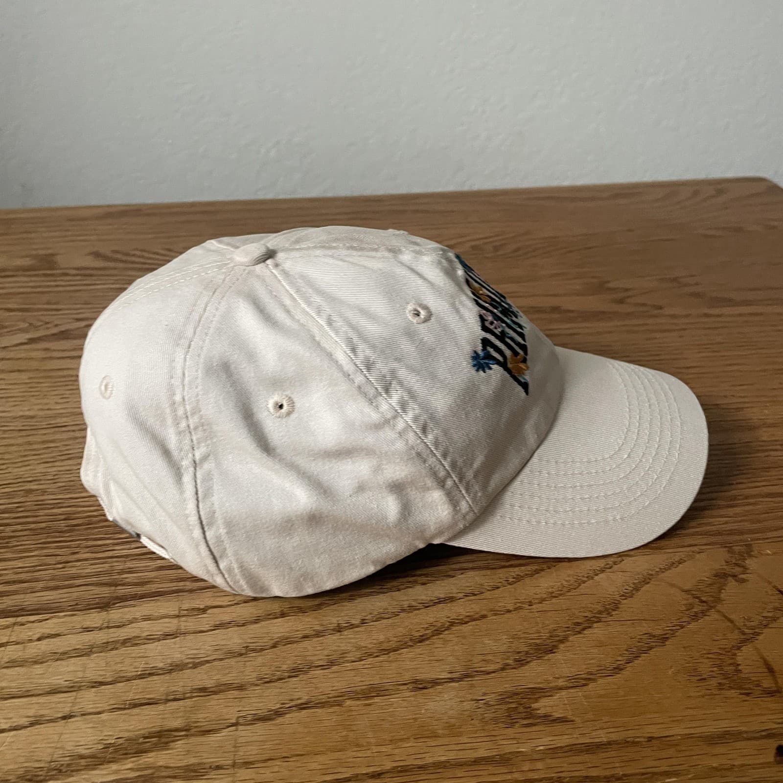 Primitive Skateboarding Hat Cap Strap Back Skater Cream Embroidered Floral - Thumbnail 5