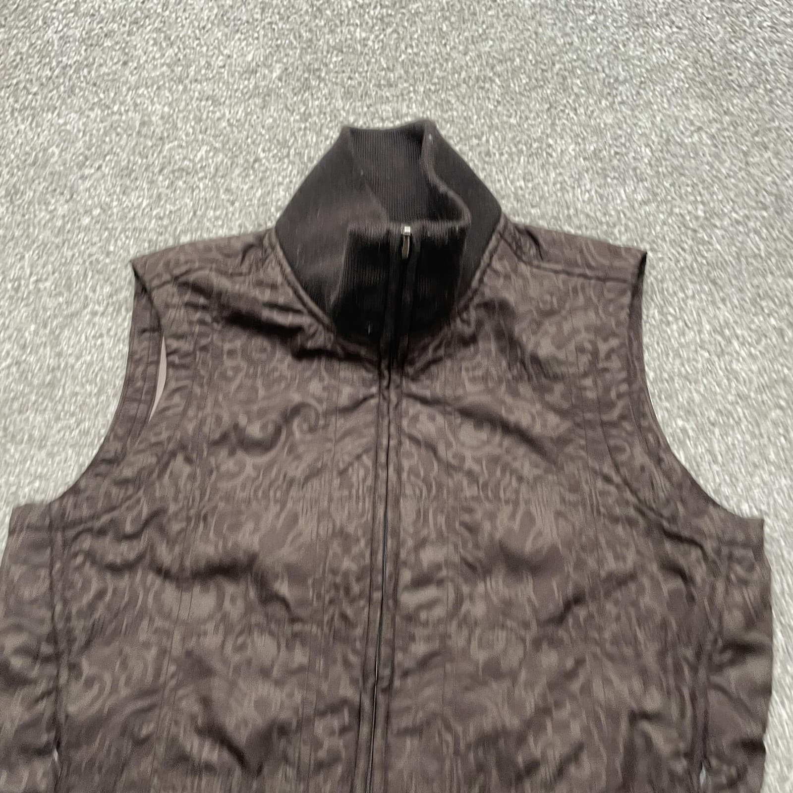 Patagonia Vest XS Brown Full Zip Trim Outdoor Hiking Geometric Print Ladies - Thumbnail 2