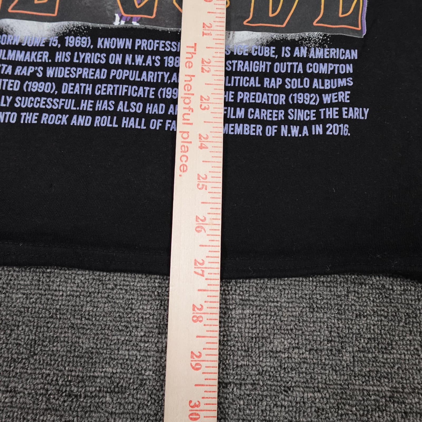 Ice Cube Graphic Tee Mens Small Black Hip Hop Rap Shirt Short Sleeve Streetwear - Thumbnail 7