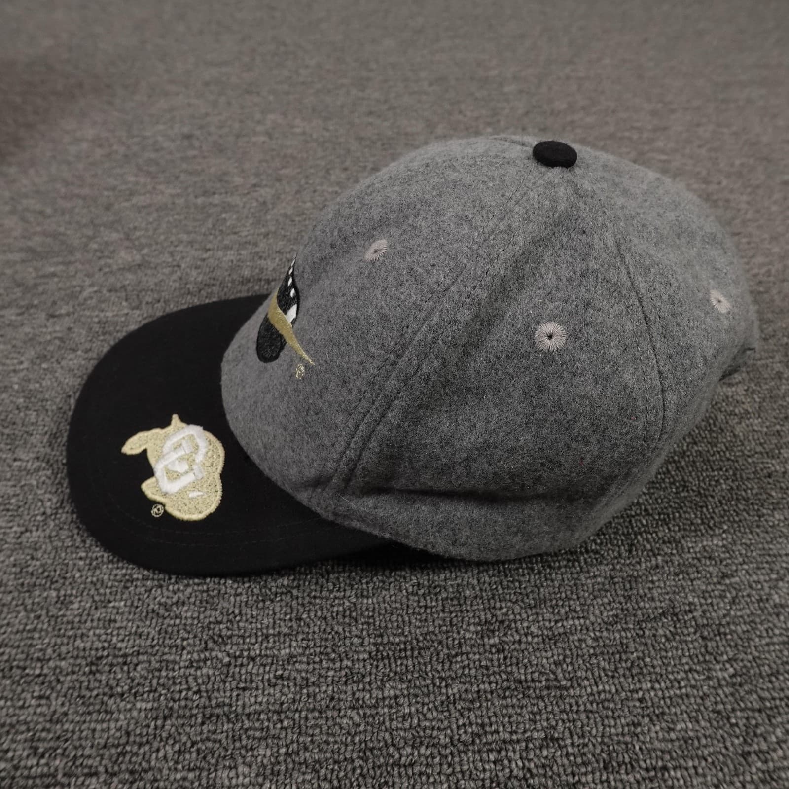 Vintage Colorado Buffaloes Hat Cap Snap One Size Gray NCAA Football Nike 90s - Thumbnail 4