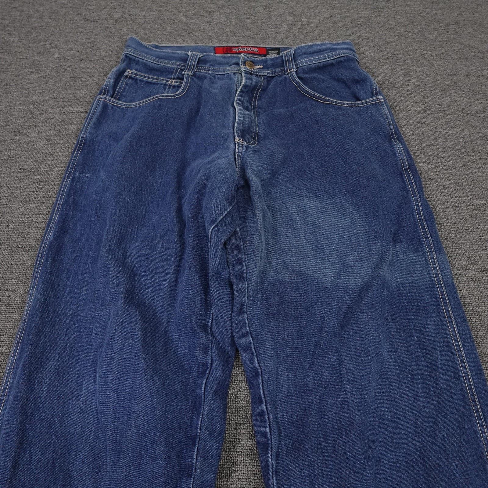 Vintage Mecca Jeans 32x32 Blue Skater Street Relaxed Baggy Distressed Denim Y2k - Thumbnail 3