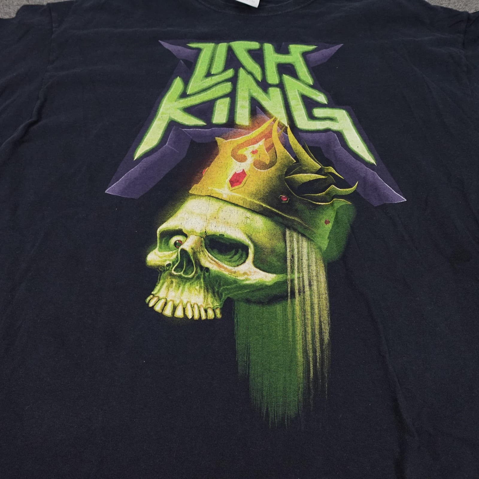 Vintage Lich King Shirt Mens XL Black Skull Metal Concert Graphic Tee Y2k - Thumbnail 3