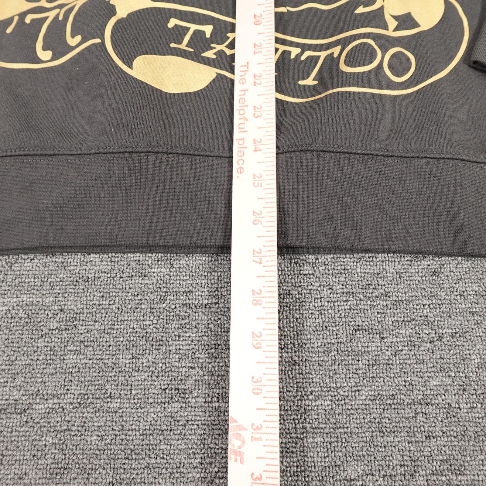 Ed Hardy Hoodie Mens Medium Gray Panther Eagle Tattoo Graphic Pullover Fleece - Thumbnail 12