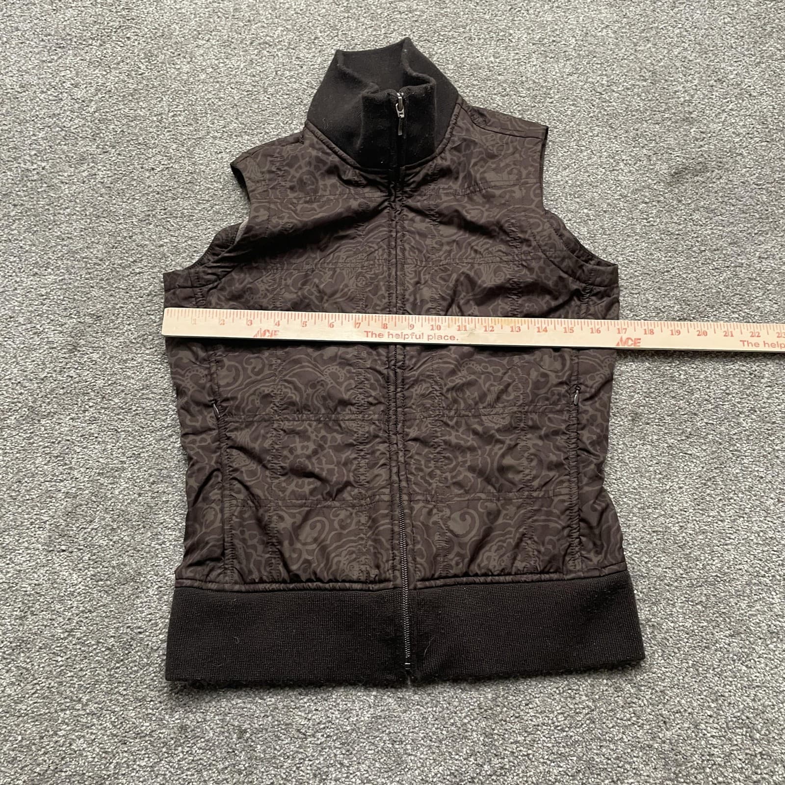 Patagonia Vest XS Brown Full Zip Trim Outdoor Hiking Geometric Print Ladies - Thumbnail 6