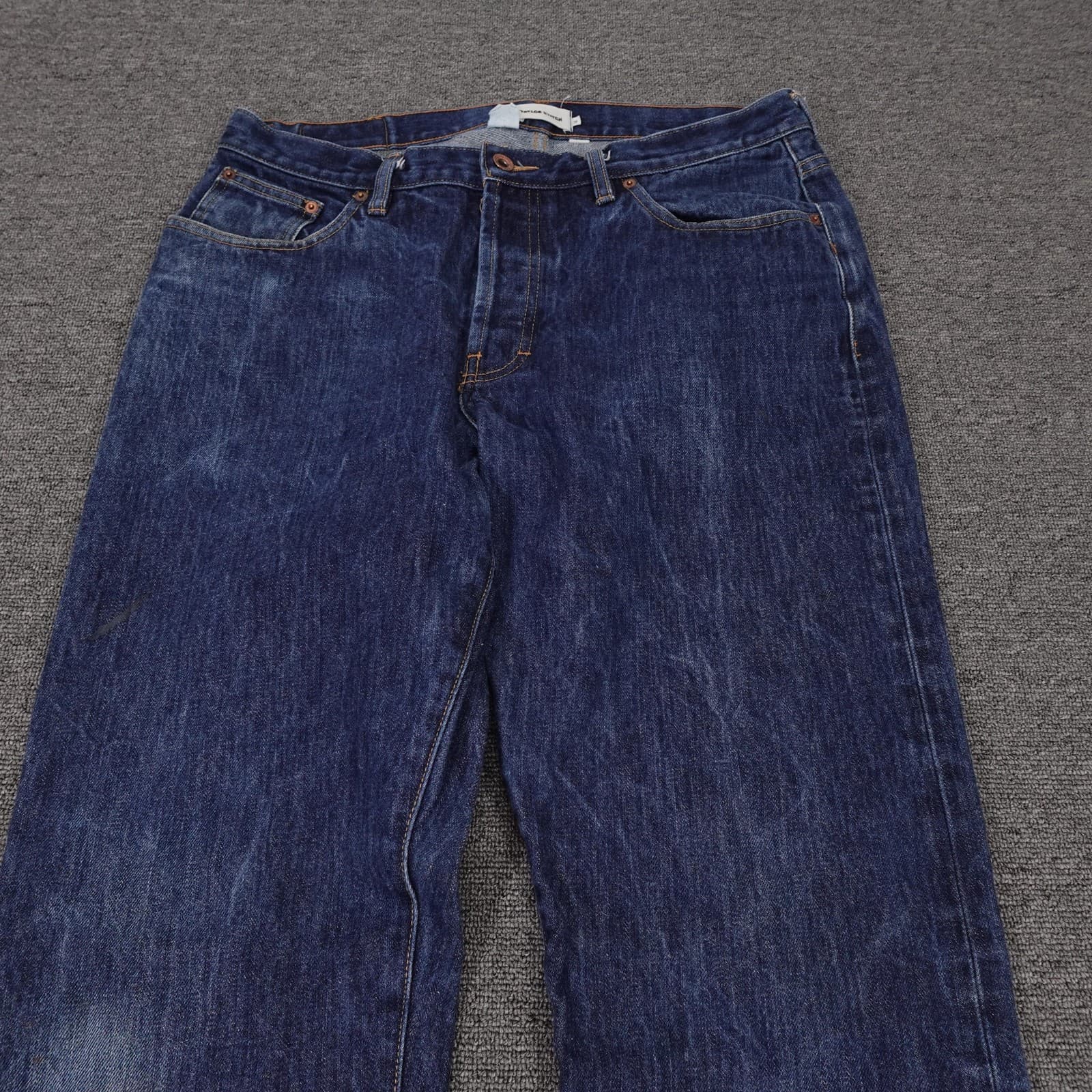 Taylor Stitch Jeans Mens 36x36 Blue Democratic Dark Wash Regular Straight Denim - Thumbnail 2