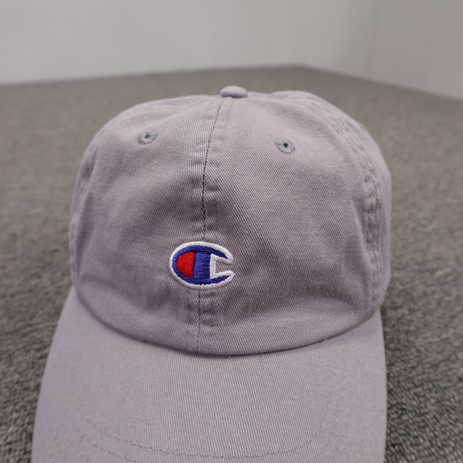 Champion Hat Cap Strap Back Mens One Size Purple Twill Baseball Logo Embroidered - Thumbnail 2