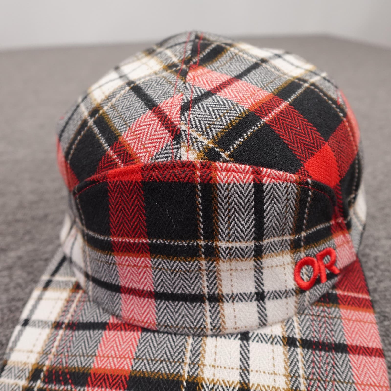 Outdoor Research Hat Cap Strap Back Mens One Size Red Plaid Flannel 5 Panel - Thumbnail 2