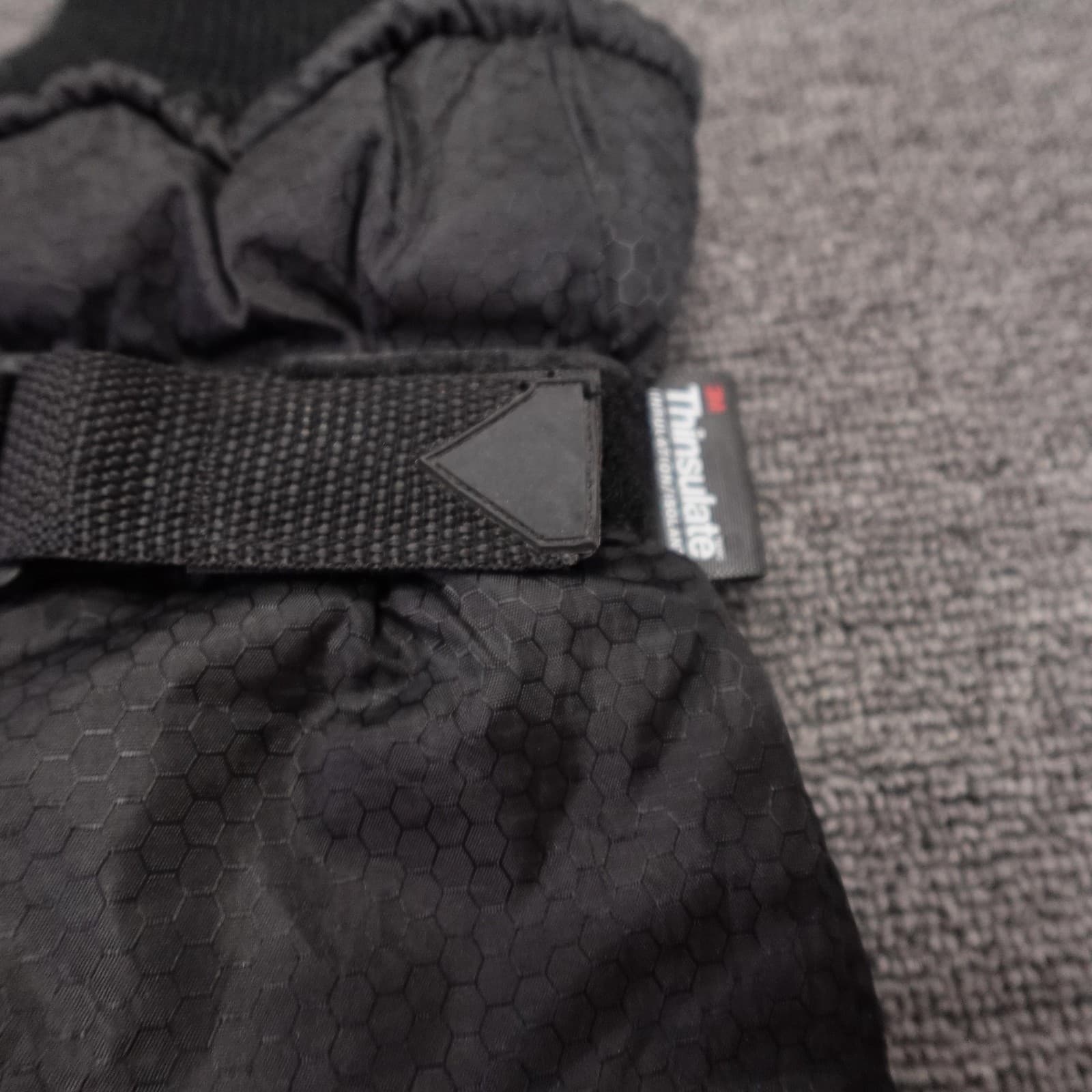 Thinsulate Gloves Mens XL Black Microfiber Insulated Lined Ski Winter Grip Palm - Thumbnail 2