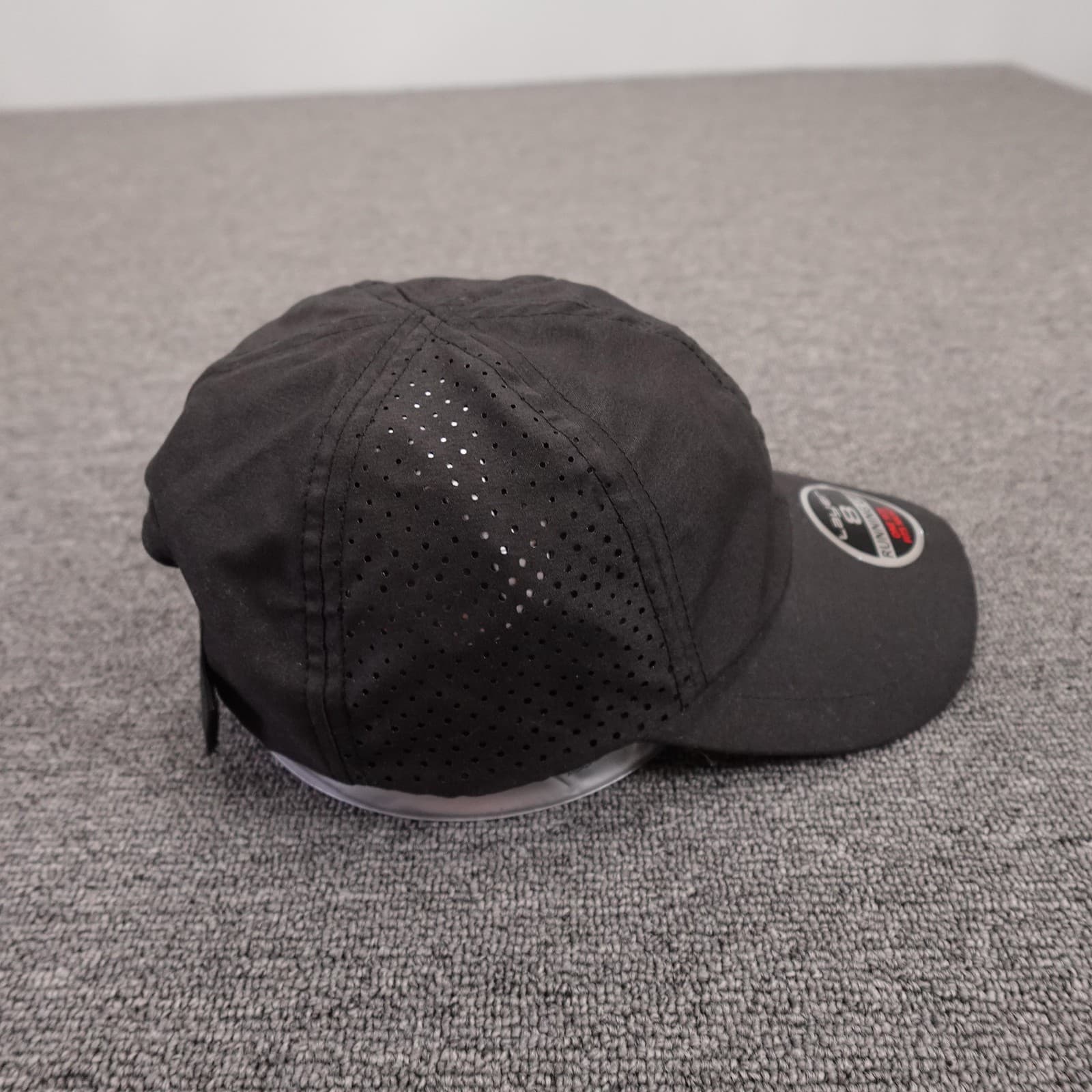 Layer 8 Hat Cap Strap Back Mens One Size Black Running Lightweight Polyester - Thumbnail 5