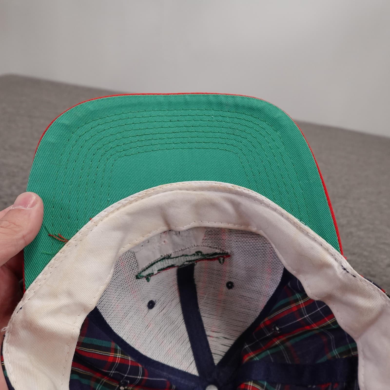 Vintage The Coeur D'Alene Hat Cap Snap Back Mens One Size Plaid Golf Baseball - Thumbnail 6