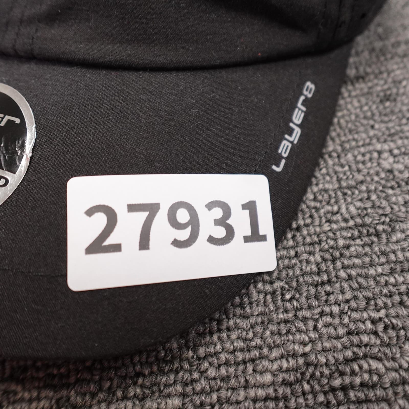 Layer 8 Hat Cap Strap Back Mens One Size Black Running Lightweight Polyester - Thumbnail 9