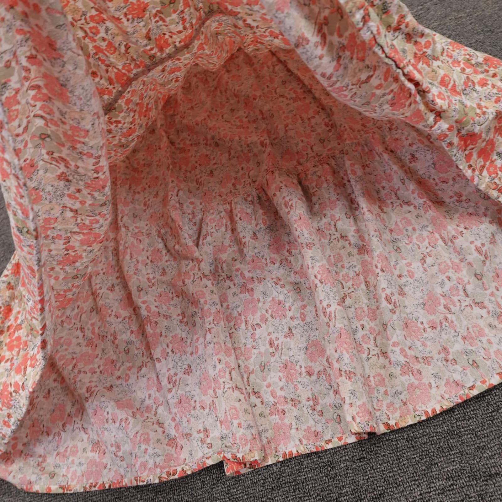 Universal Thread Skirt Womens L Multicolor Floral Peasant Midi Elastic Waist - Thumbnail 7