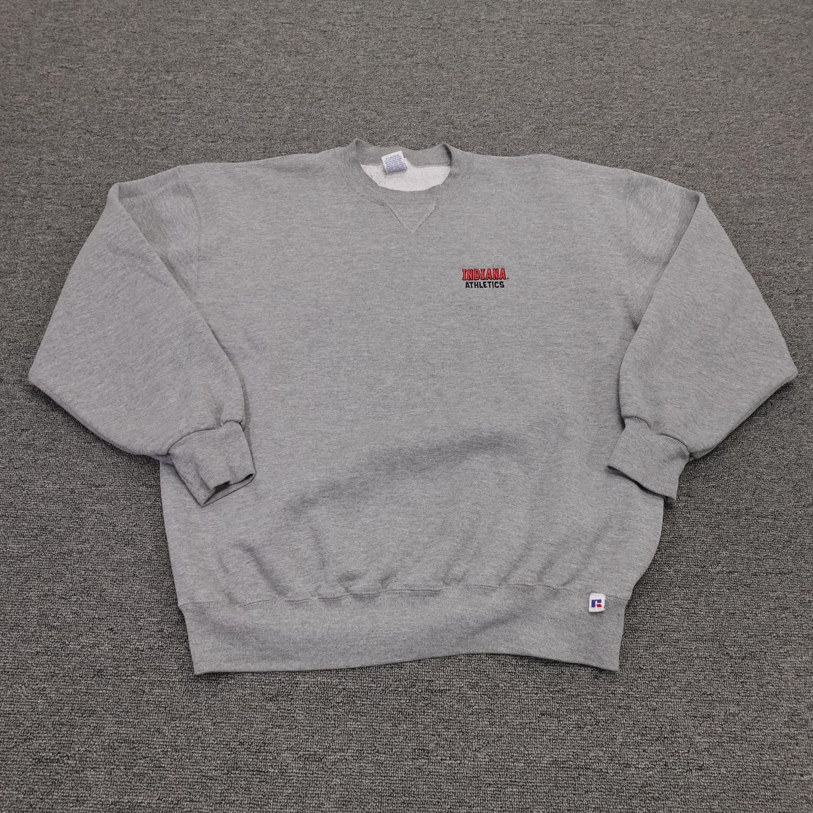 Vintage Indiana Hoosiers Sweatshirt Mens XL Gray NCAA College Russell Athletic