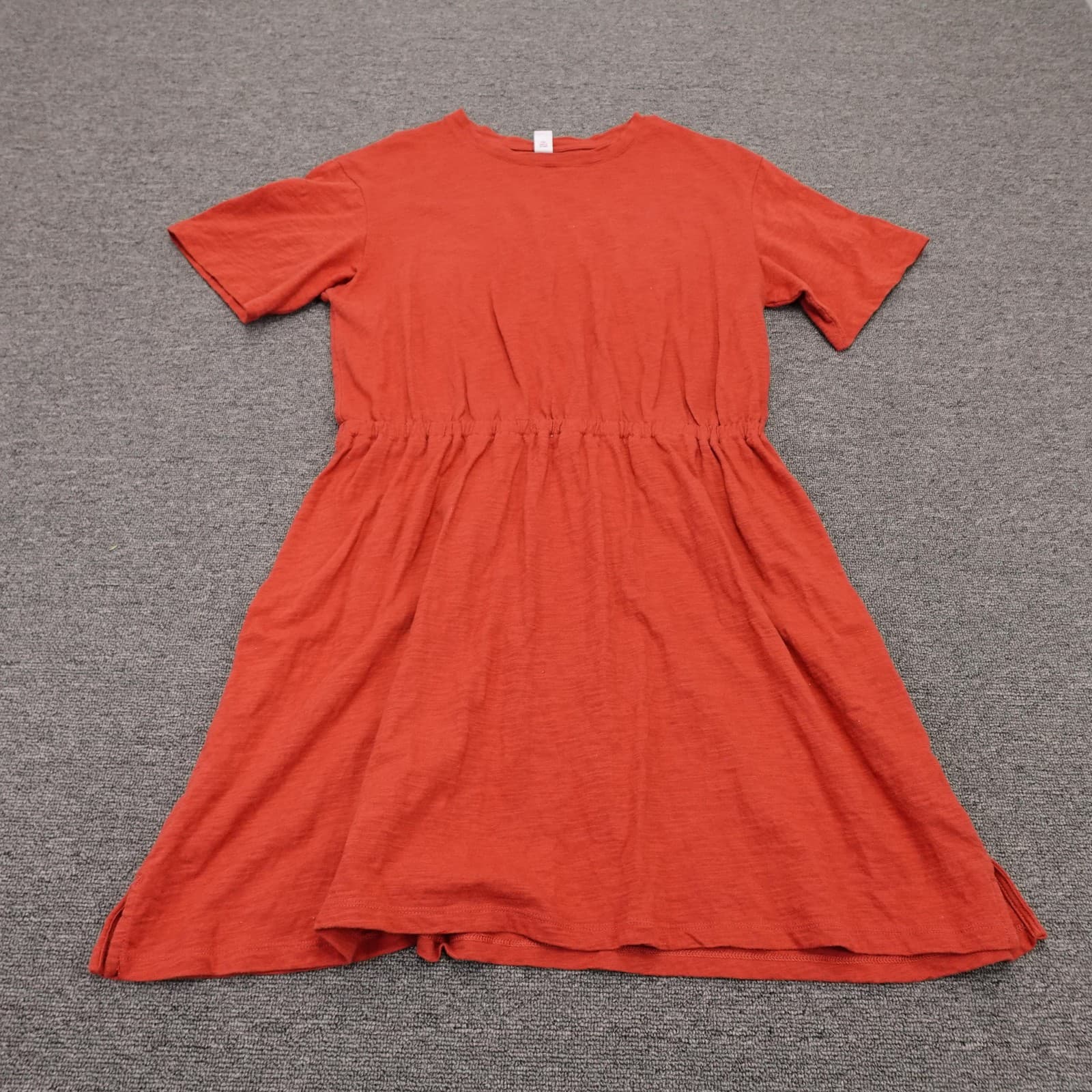 Old Navy T-Shirt Dress Womens Large Orange Short Sleeve Elastic Waist Cotton