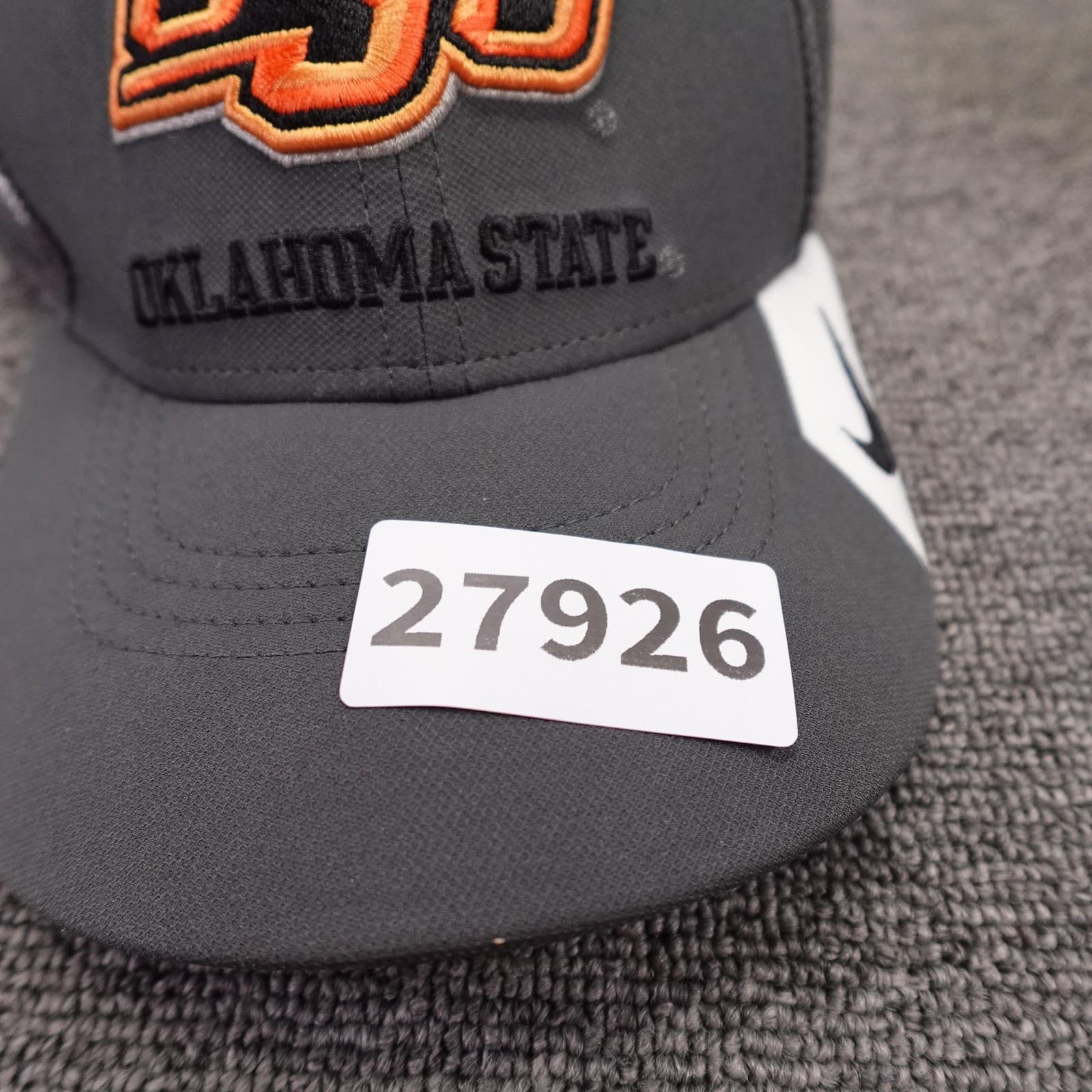 Oklahoma State Cowboys Hat Cap Fitted One Size Gray NCAA Football Nike Dri Fit - Thumbnail 8