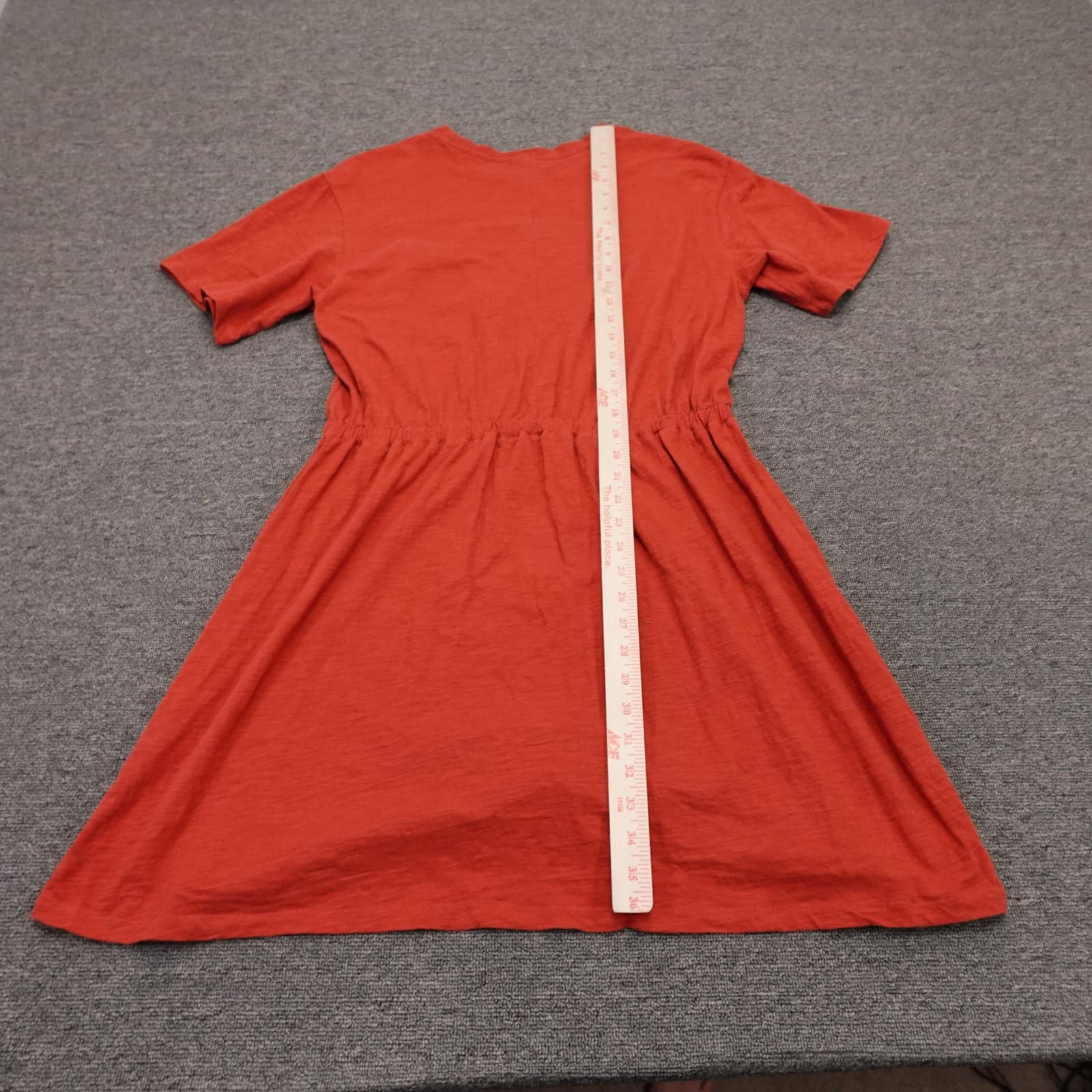 Old Navy T-Shirt Dress Womens Large Orange Short Sleeve Elastic Waist Cotton - Thumbnail 5