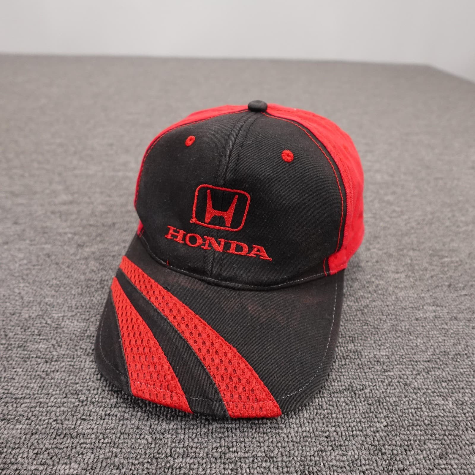 Cobra Honda Hat Cap Strap Back Mens One Size Black Red Racing Logo Baseball