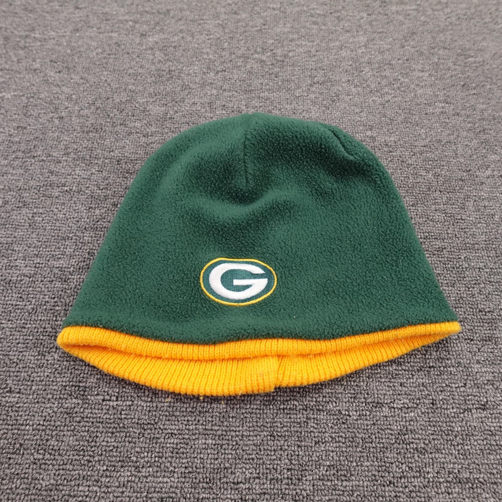Green Bay Packers Hat Beanie Mens One Size Green NFL Football Fleece Knit